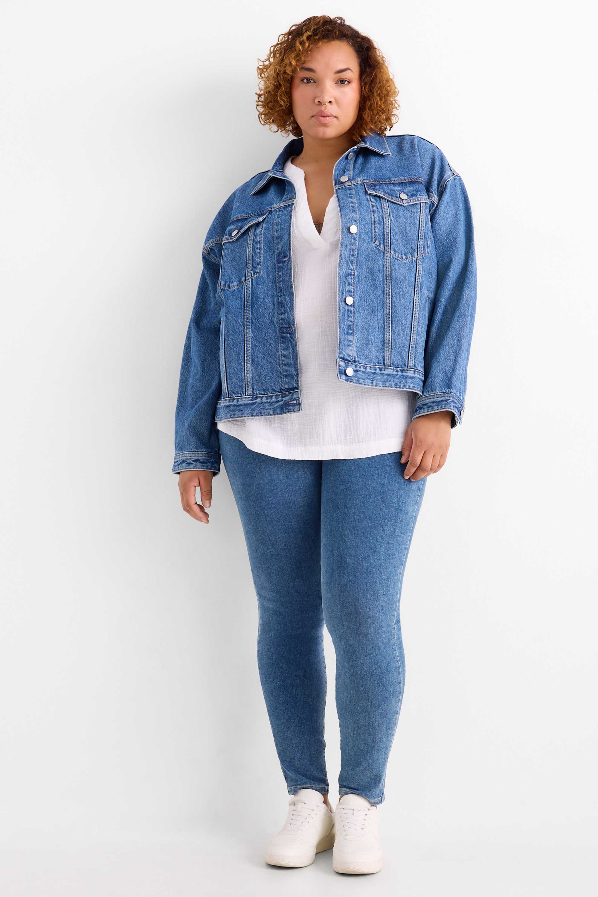Jegging jeans - high waist blue