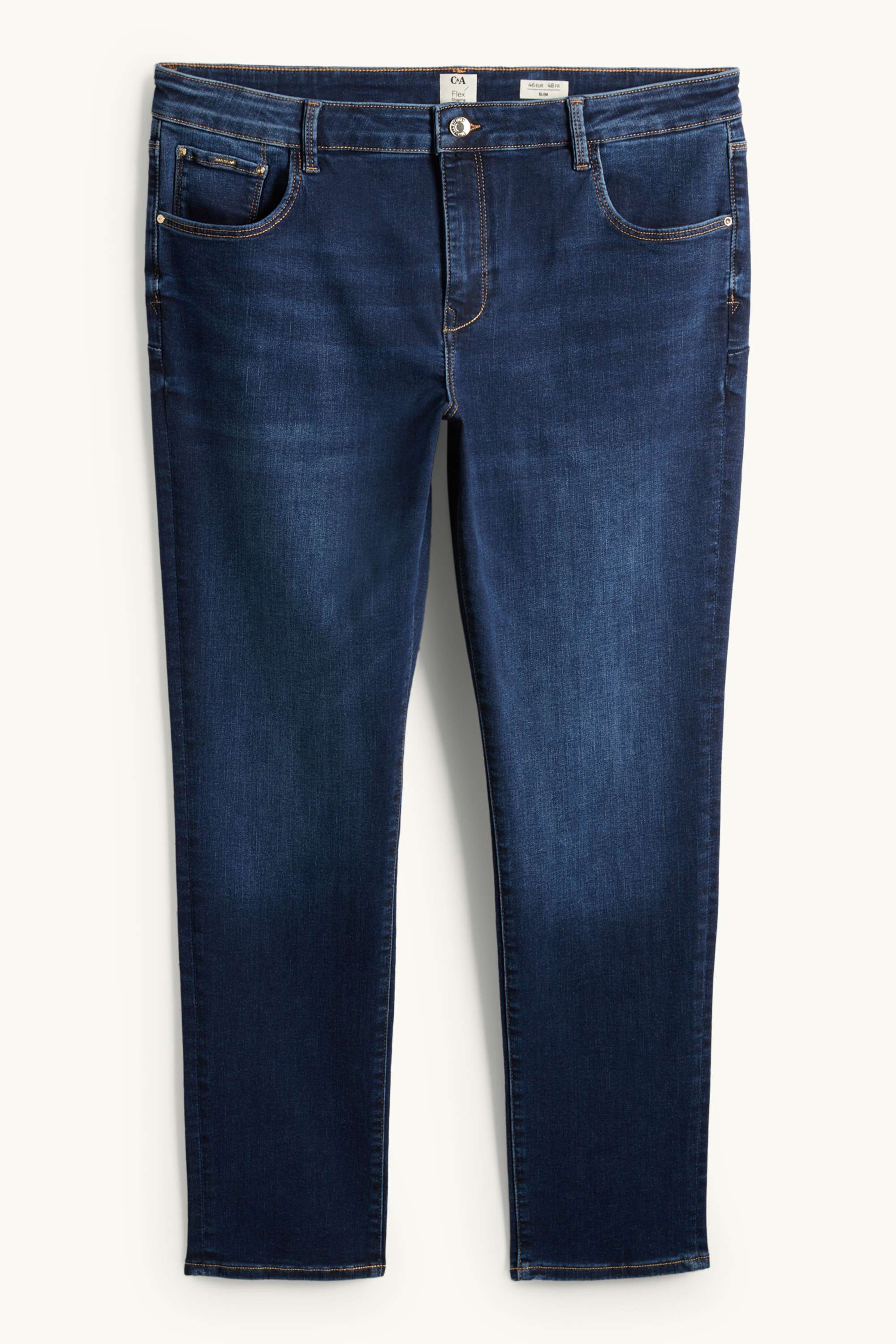 Slim jeans - mid-rise waist - shaping jeans - LYCRA® dark blue