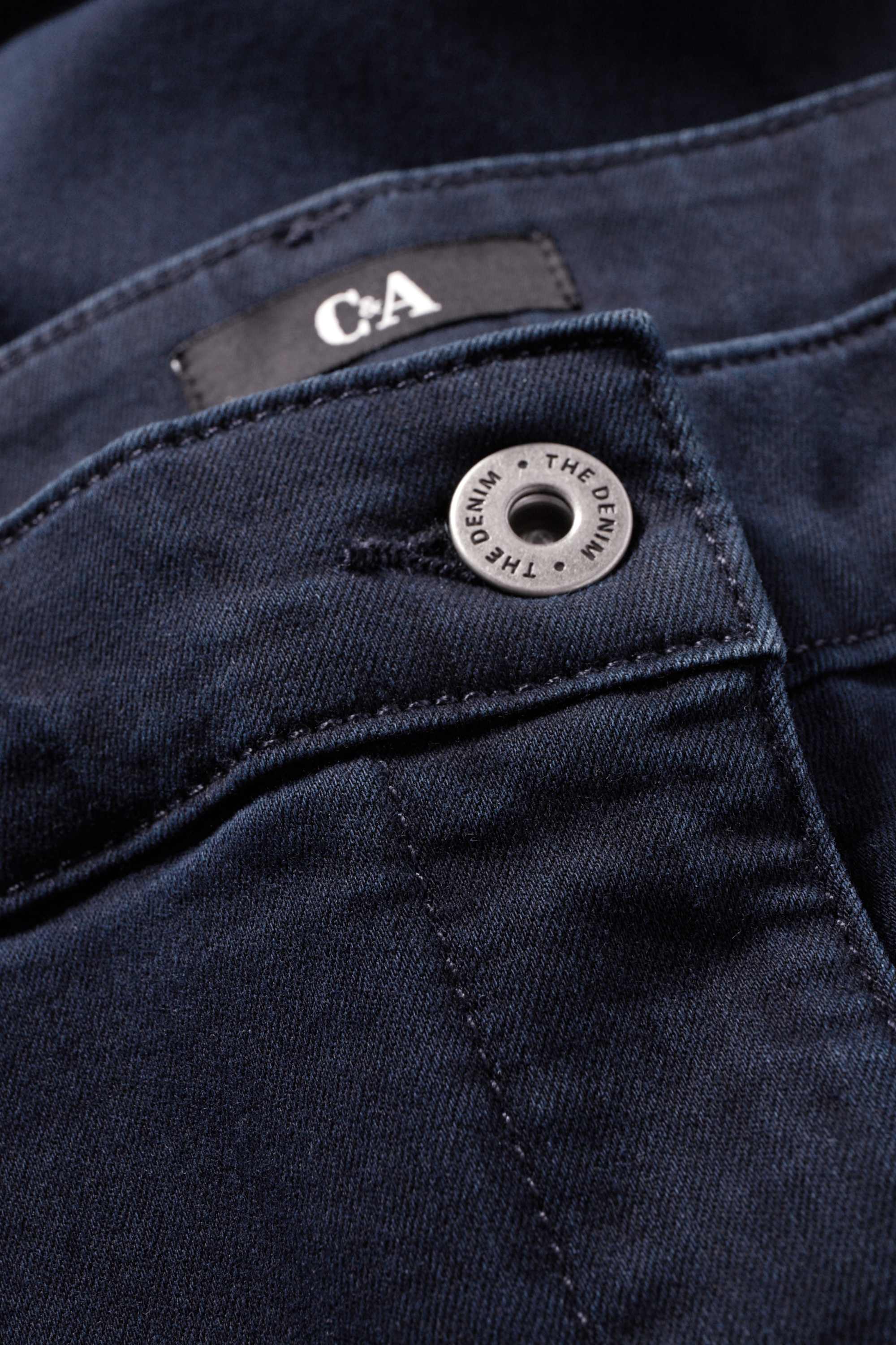 Slim jeans - mid-rise waist dark blue
