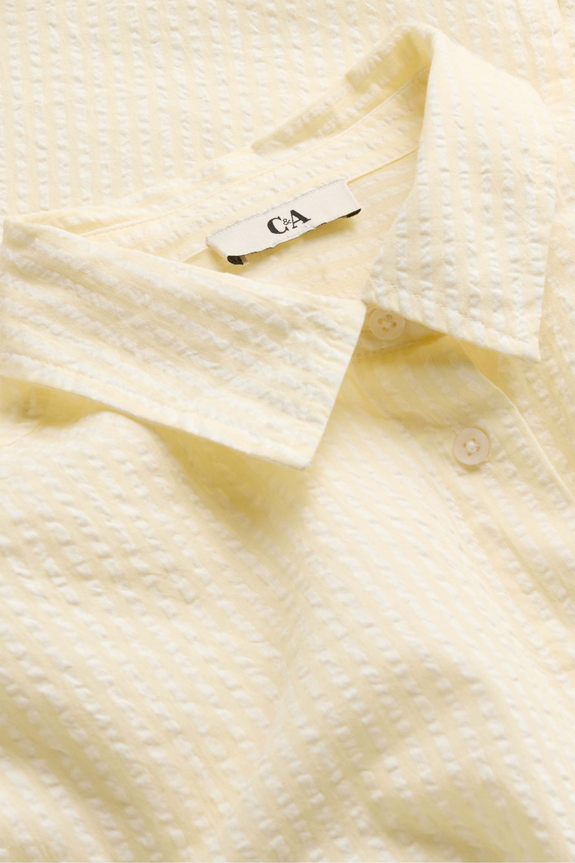 Shirt blouse - striped light yellow