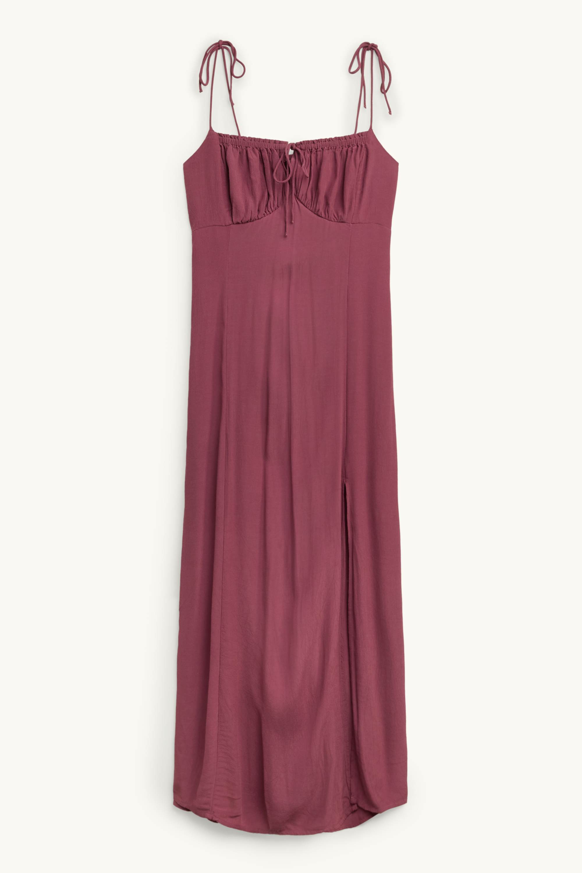 Dress with slit purple