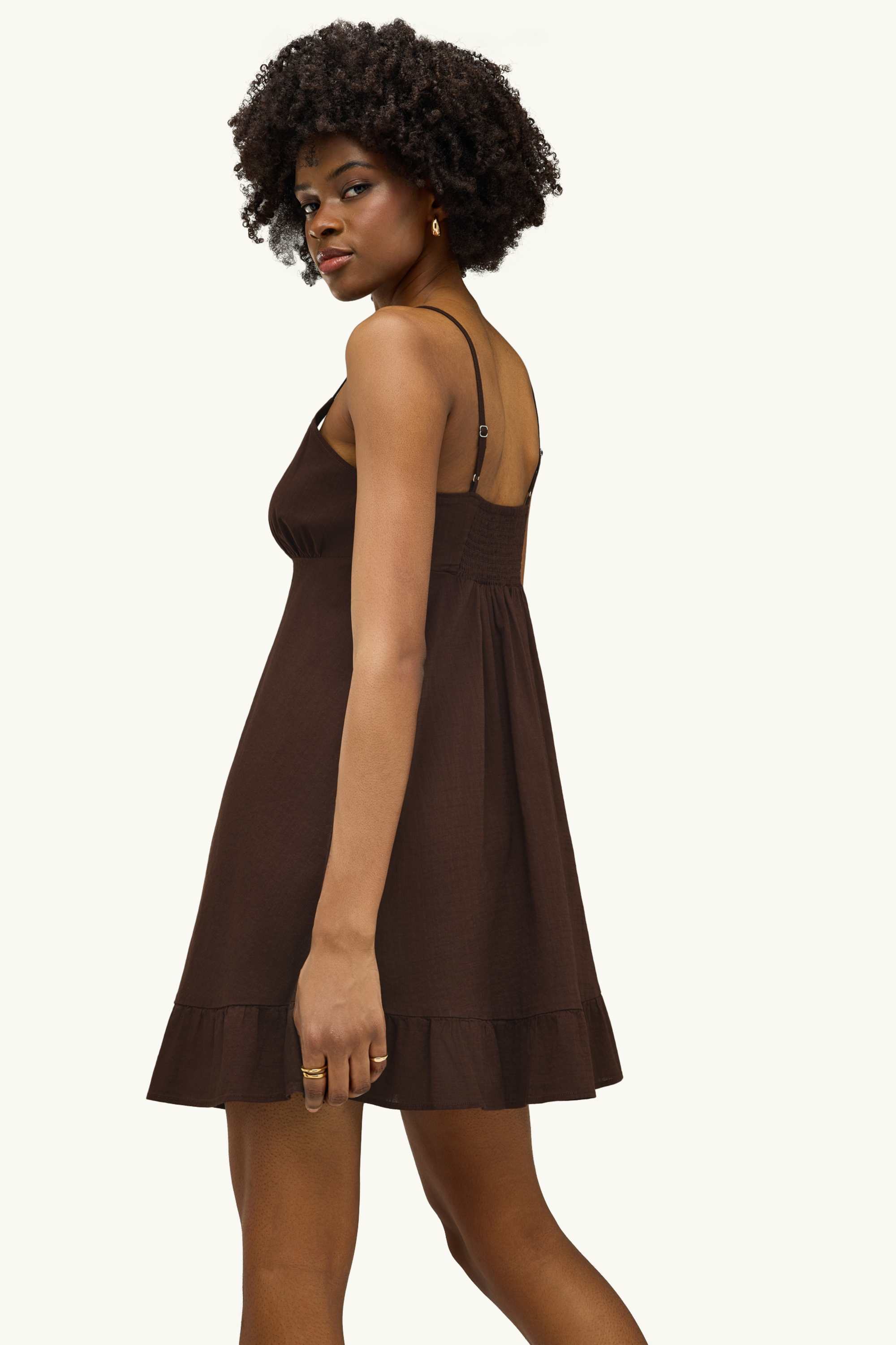 Empire dress brown