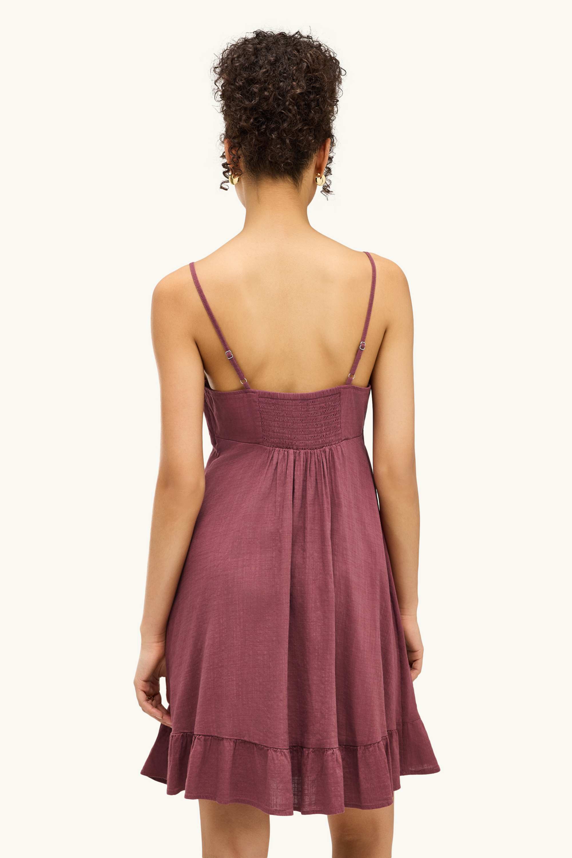 Empire dress dark rose