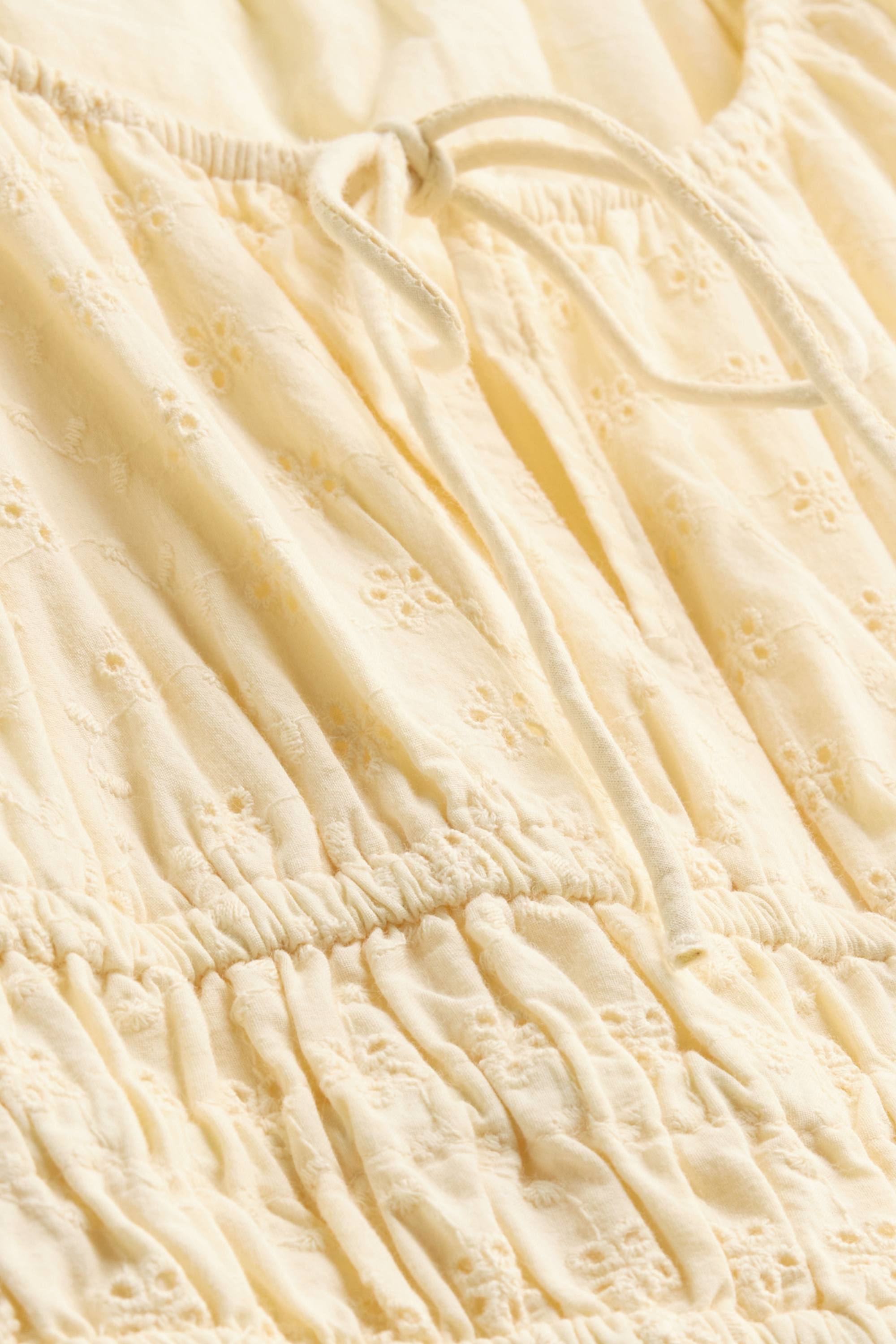 Dress - broderie anglaise yellow