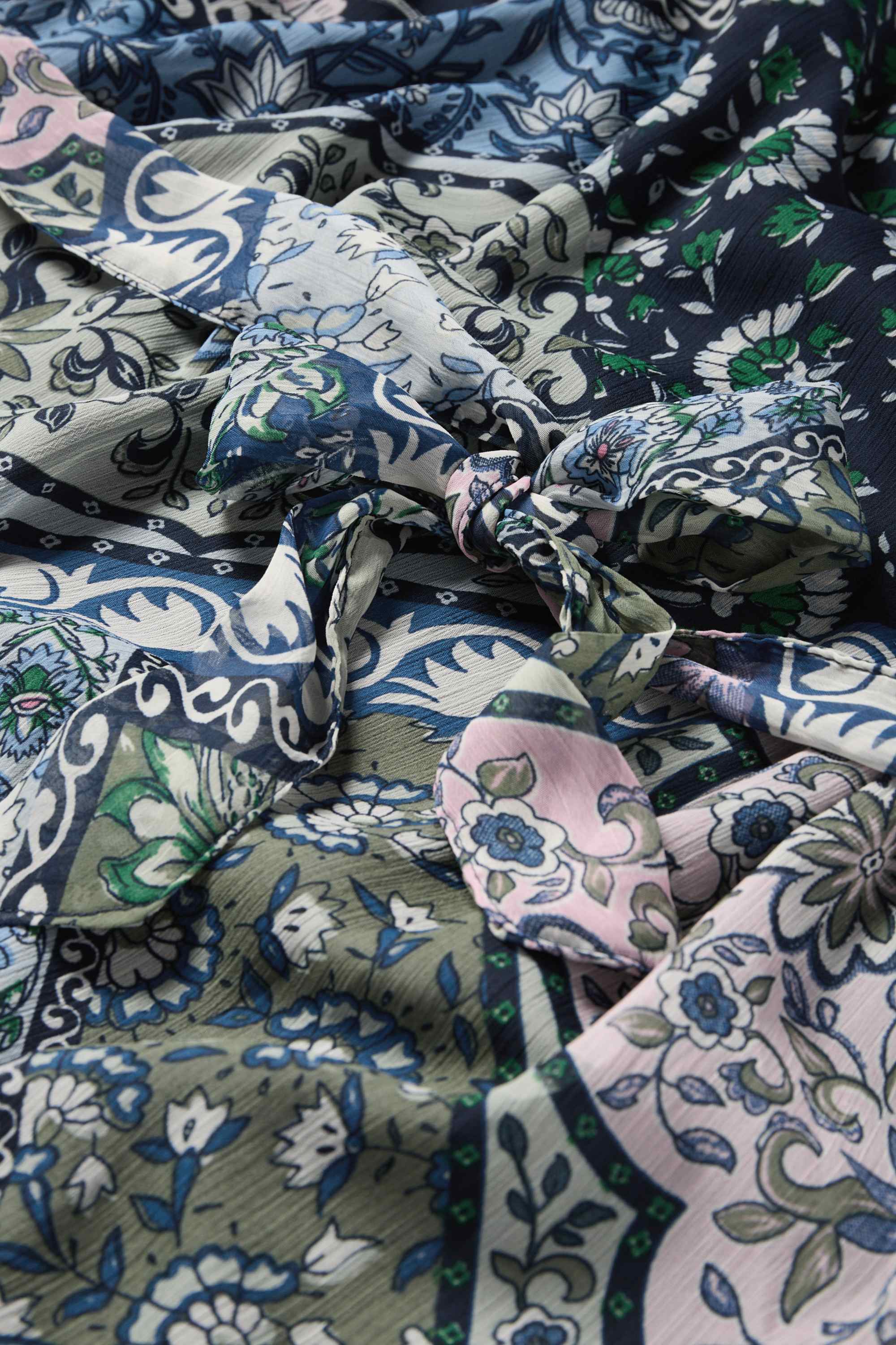 Chiffon dress - patterned dark blue