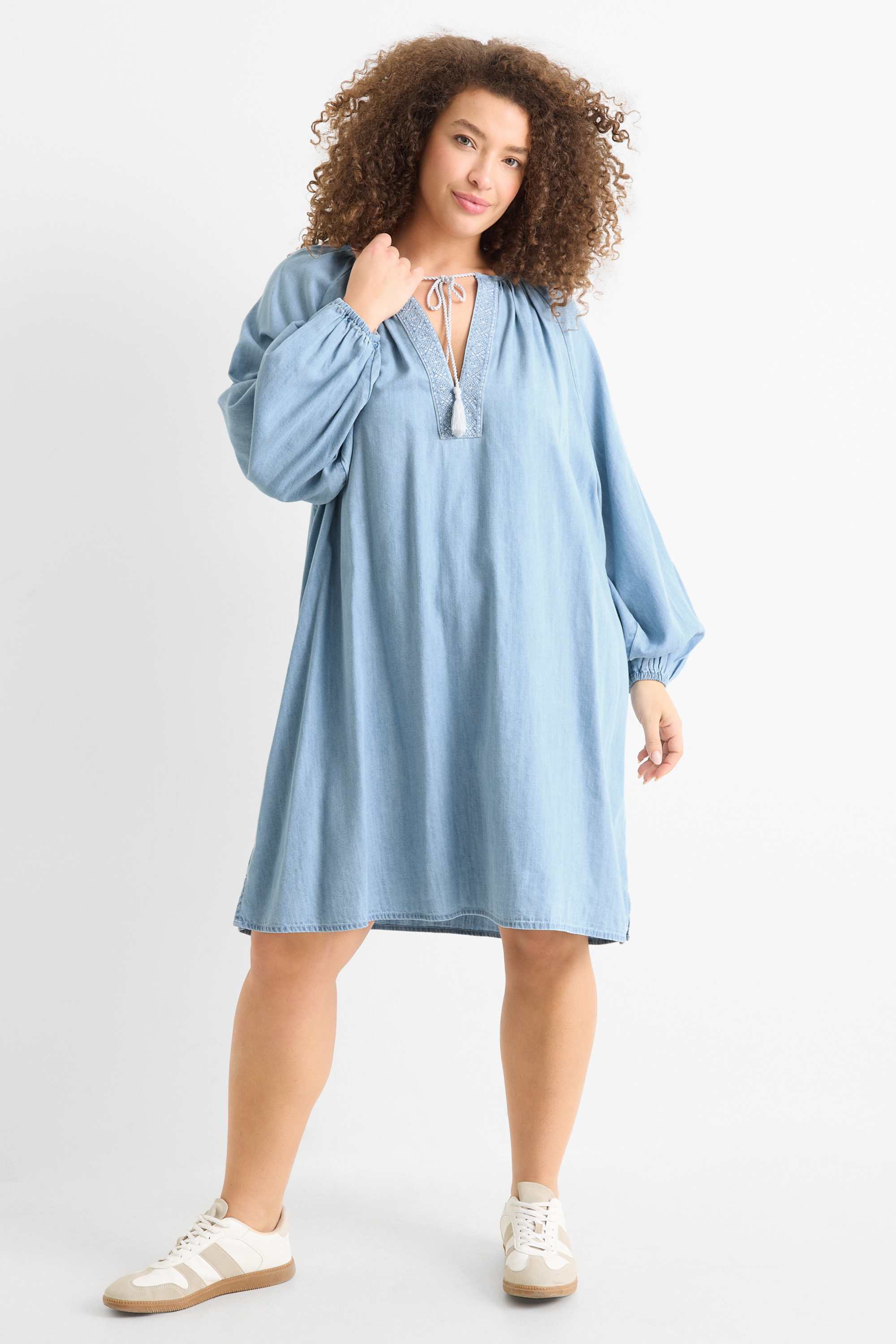 Tunic dress - denim look denim-light blue