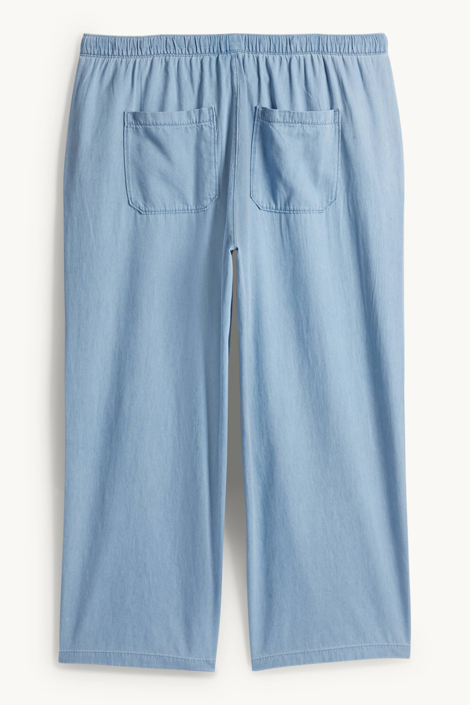 Wide leg jeans - high waist light blue