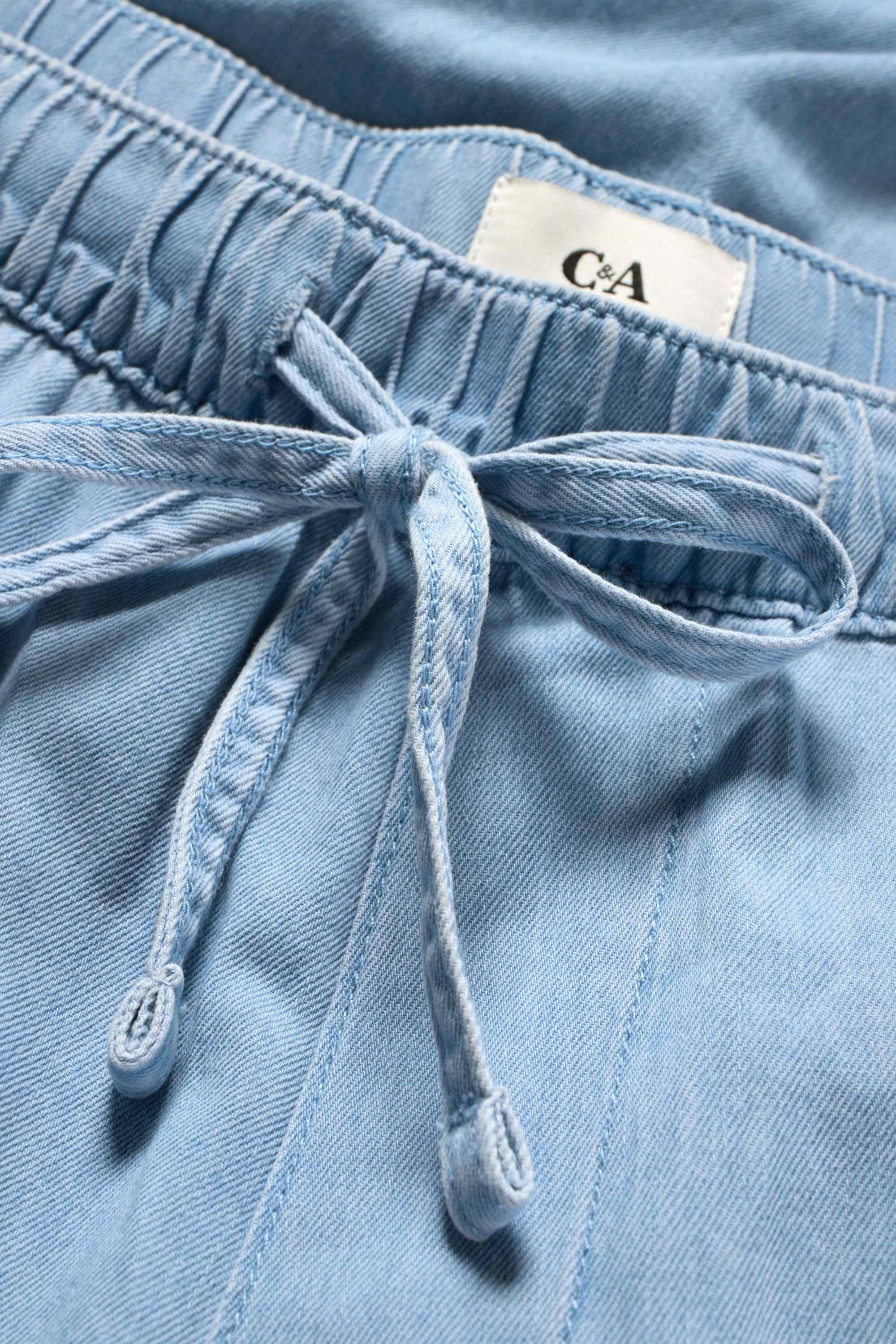 Wide leg jeans - high waist light blue