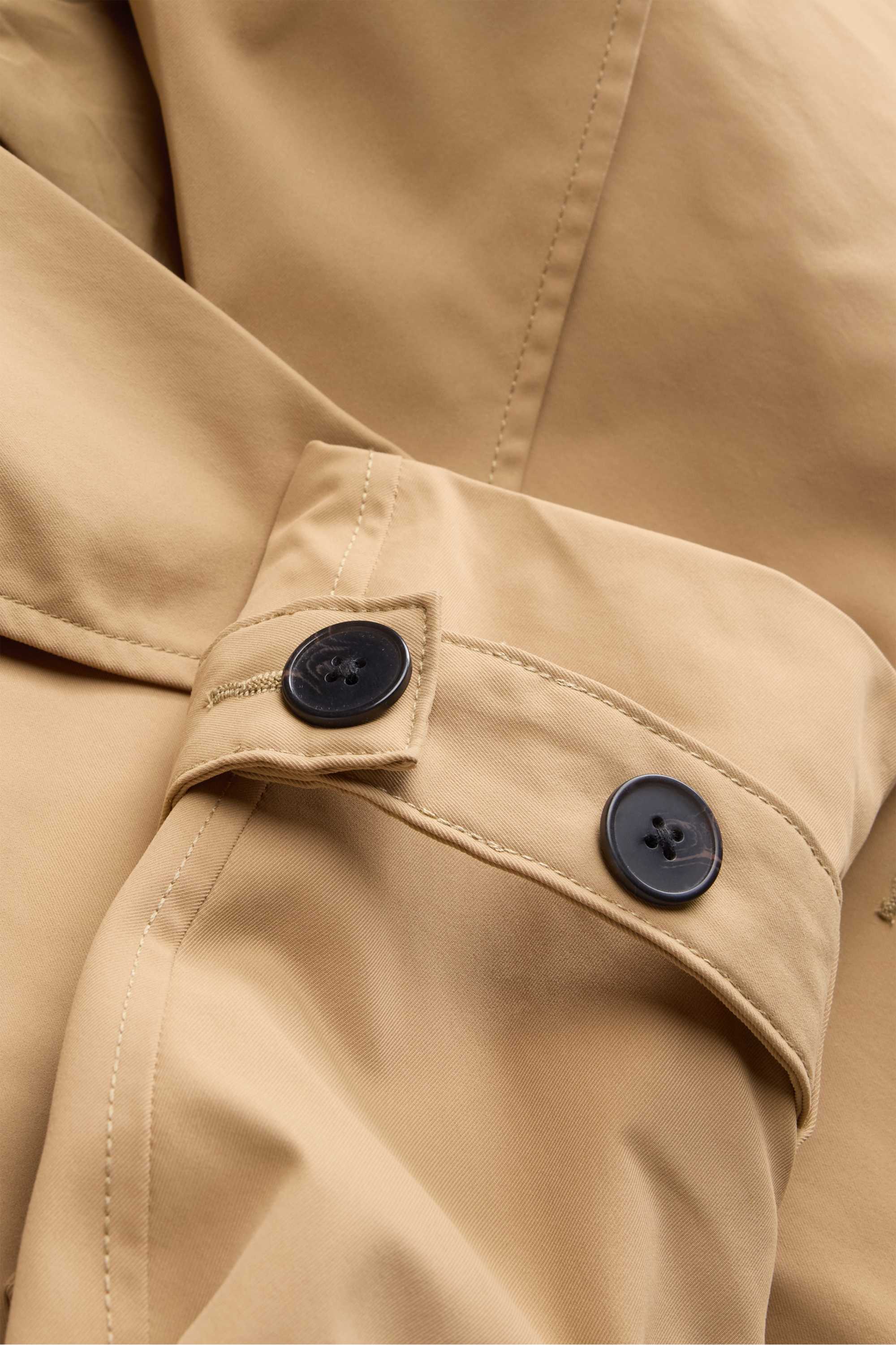 Cropped trench coat beige