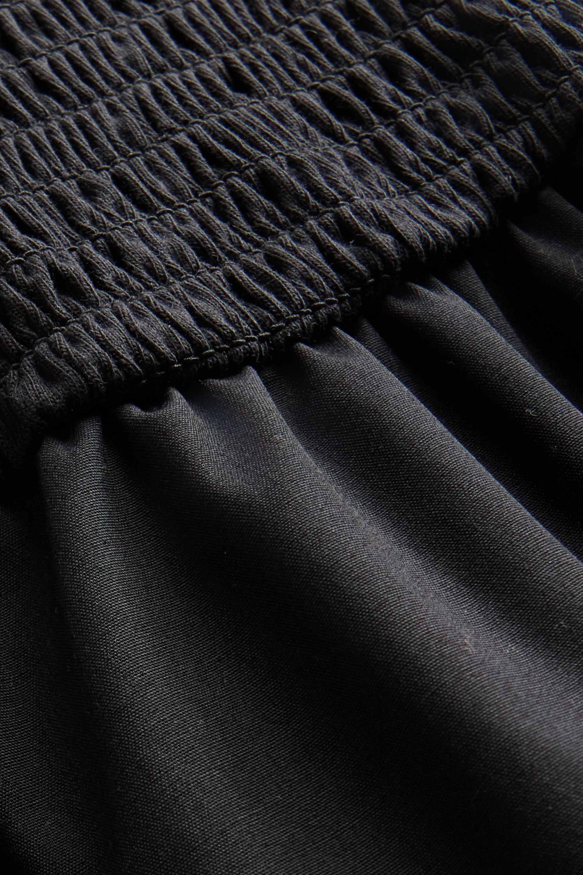 Fit & flare dress - smocked black