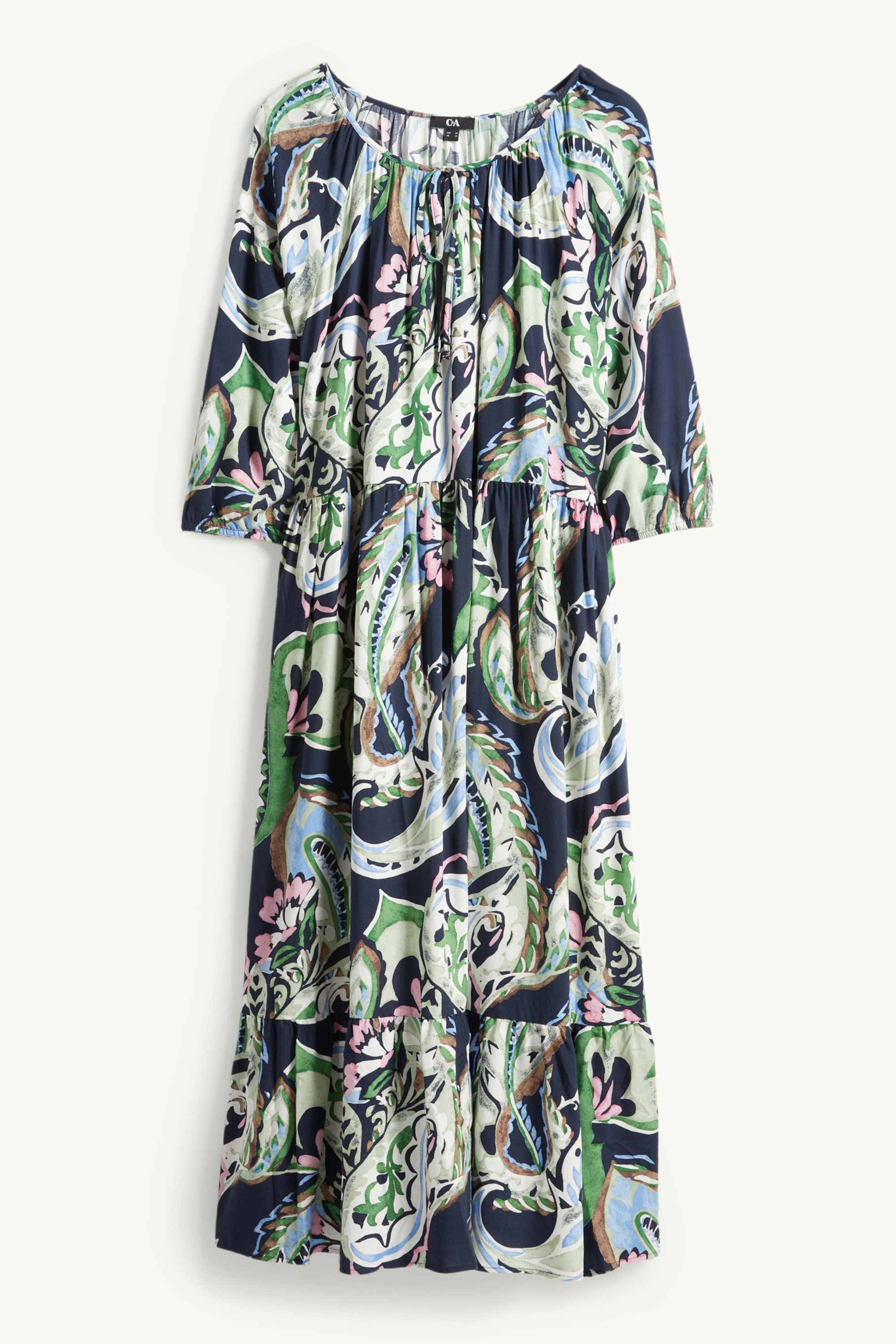 Viscose dress - patterned multicoloured