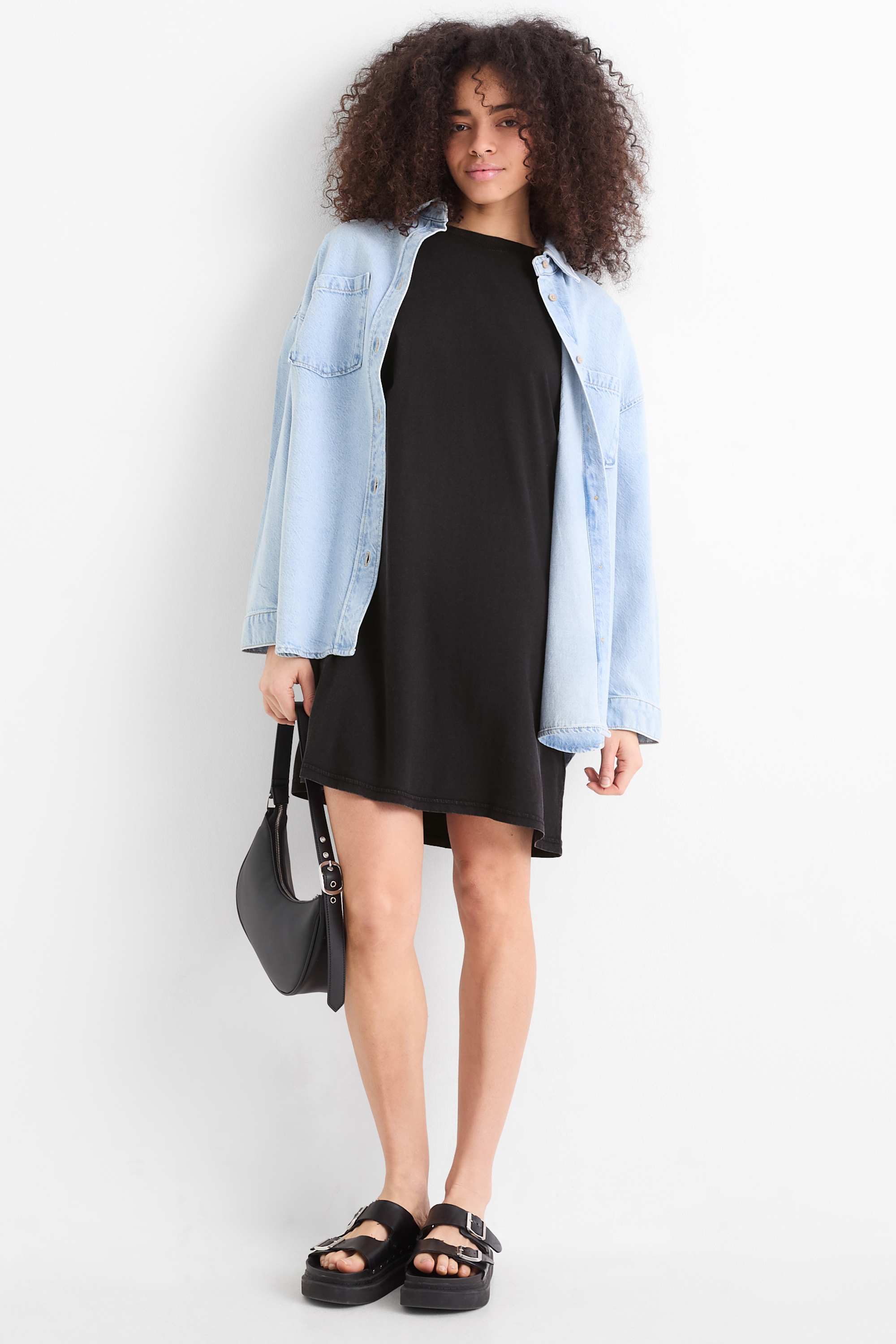 T-shirt dress black