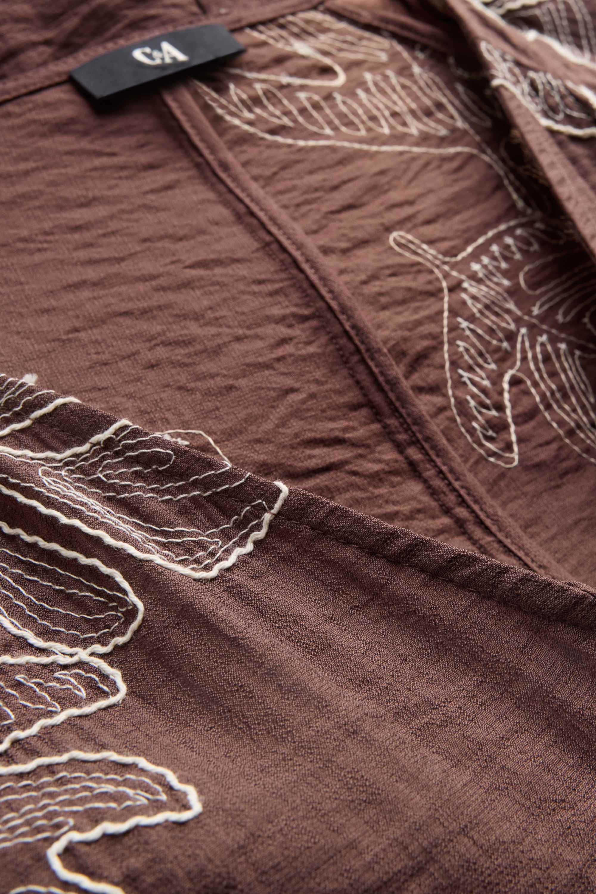 Dress - patterned brown