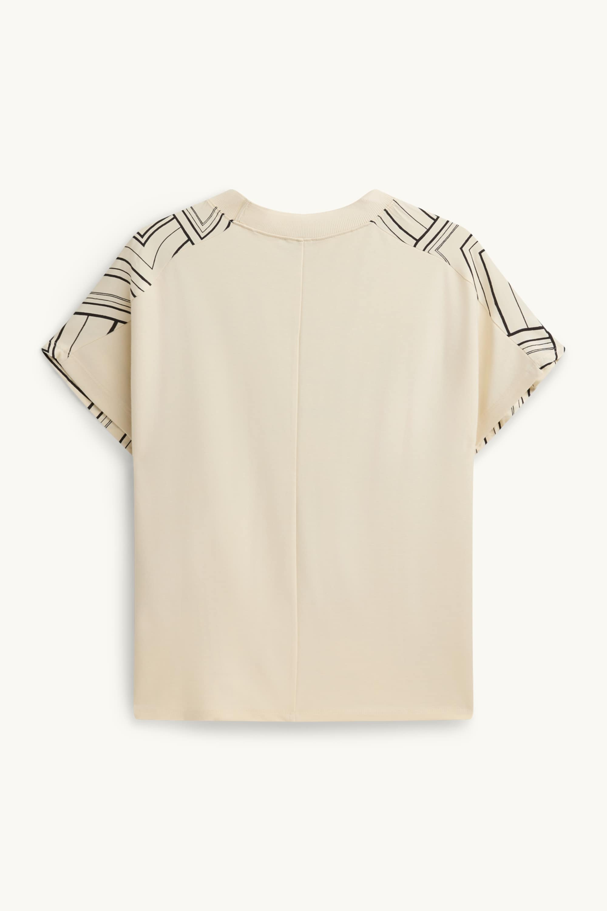 T-shirt - regular fit - patterned creme