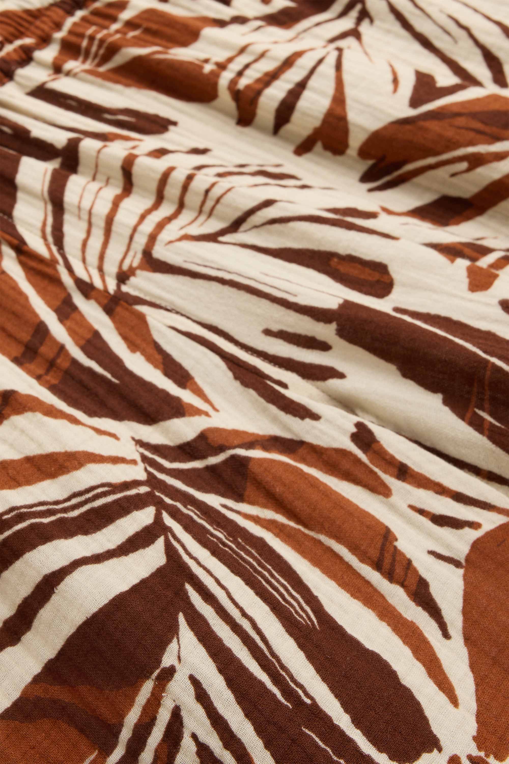 Cheesecloth shorts - patterned brown