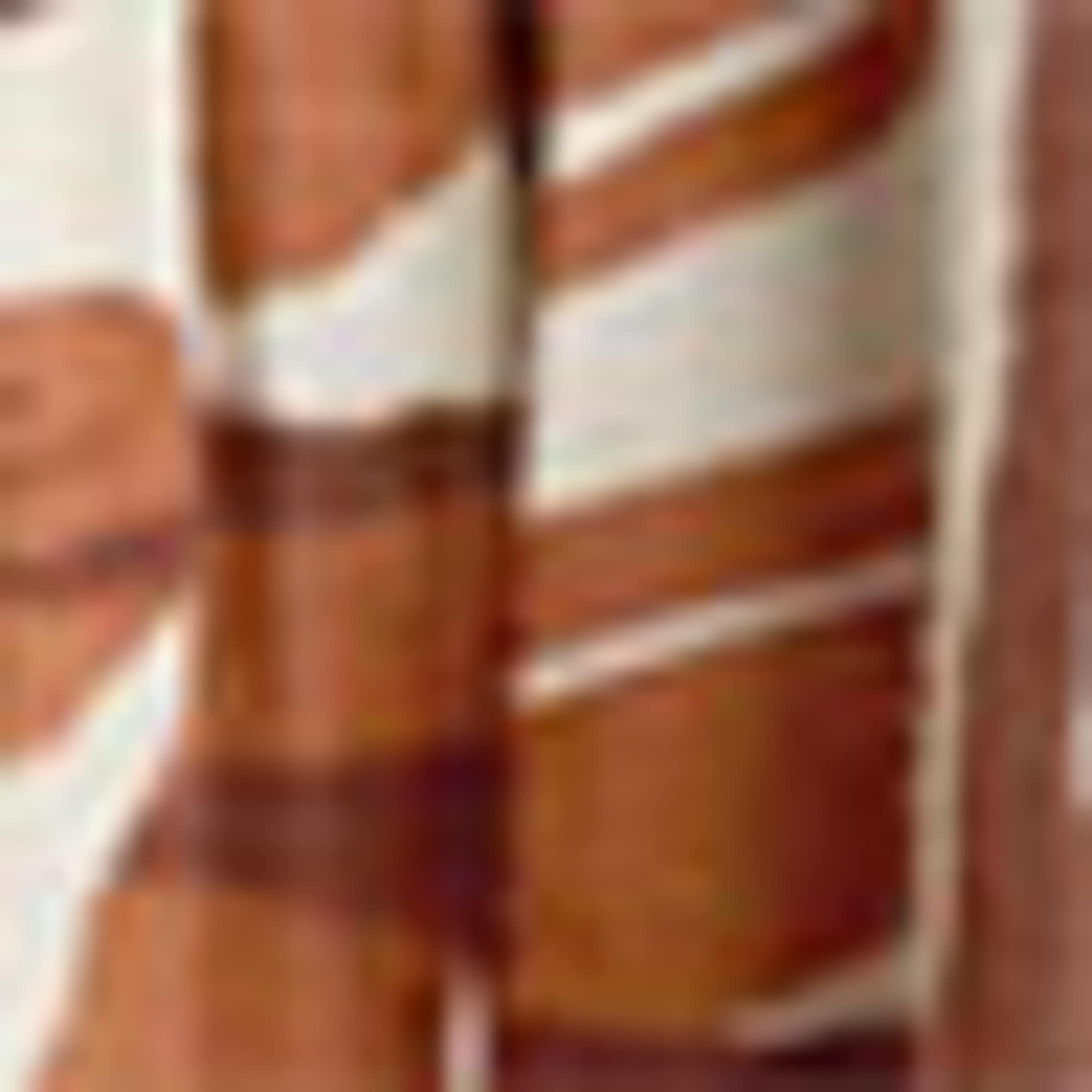 A-line dress with V-neck - patterned brown / cremewhite