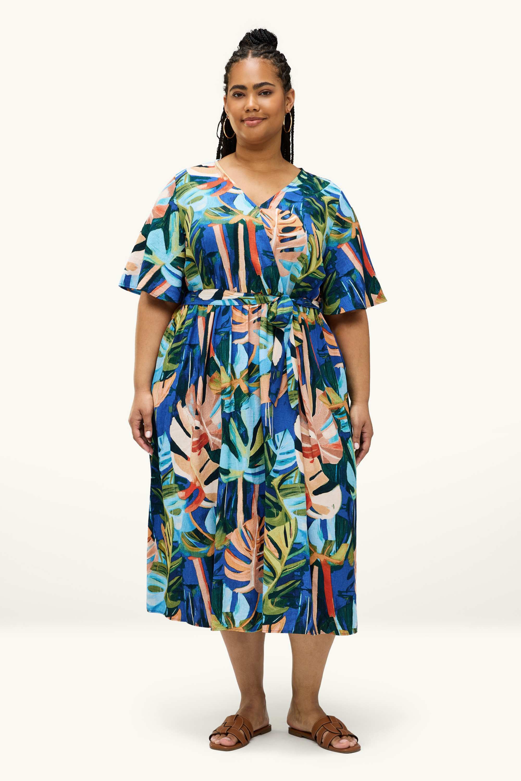 A-line dress - patterned multicoloured