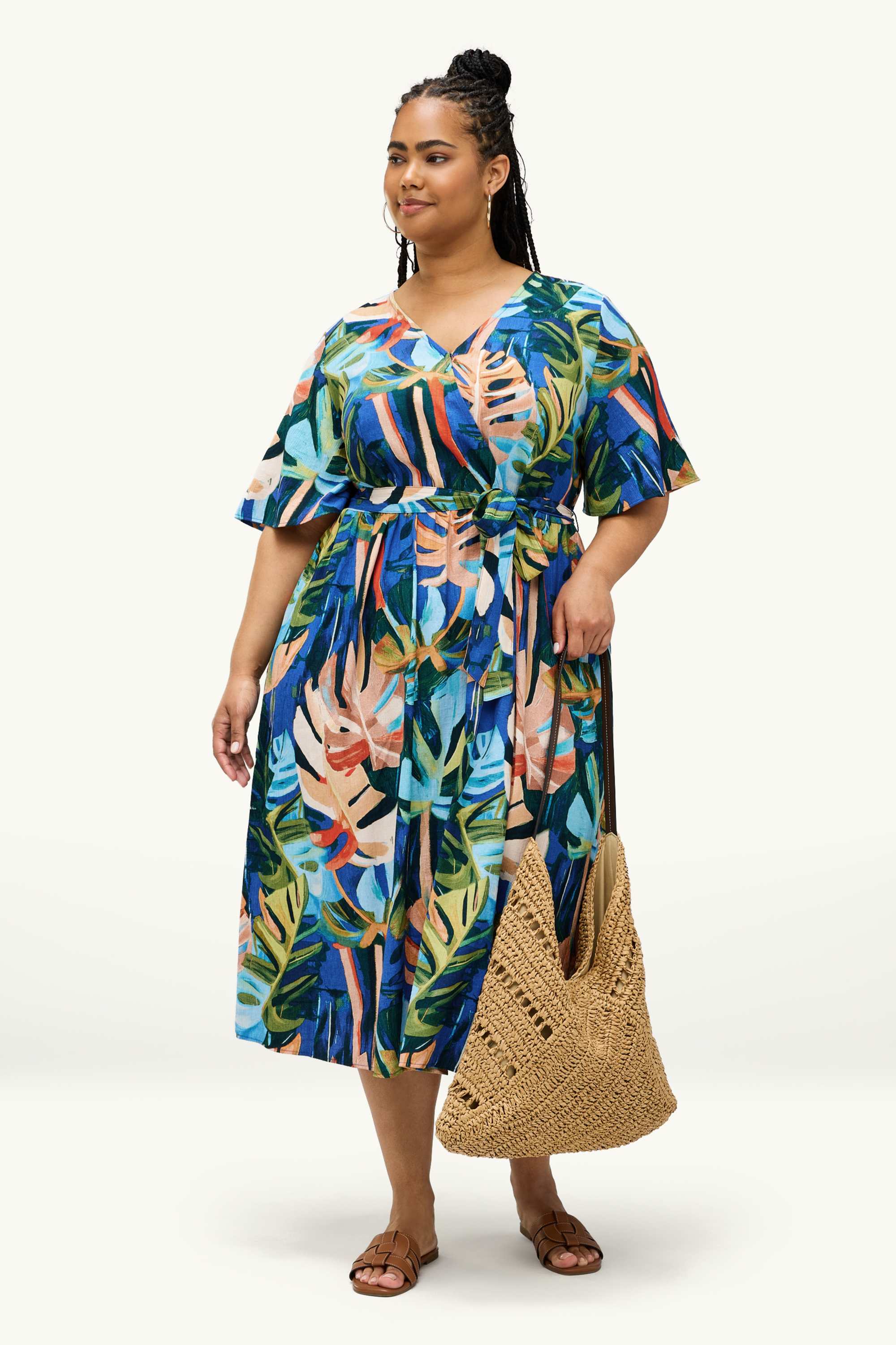 A-line dress - patterned multicoloured