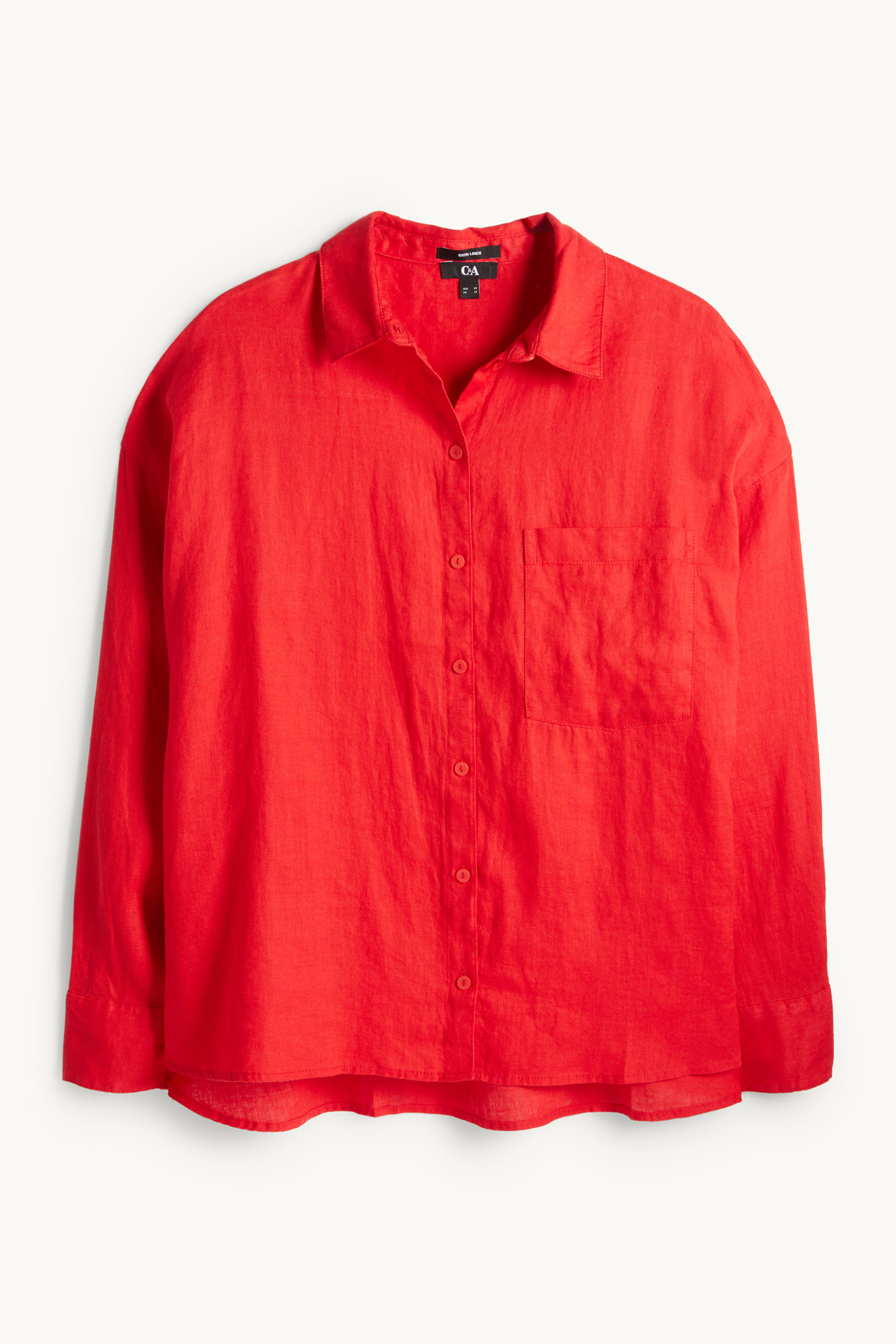Linen blouse red
