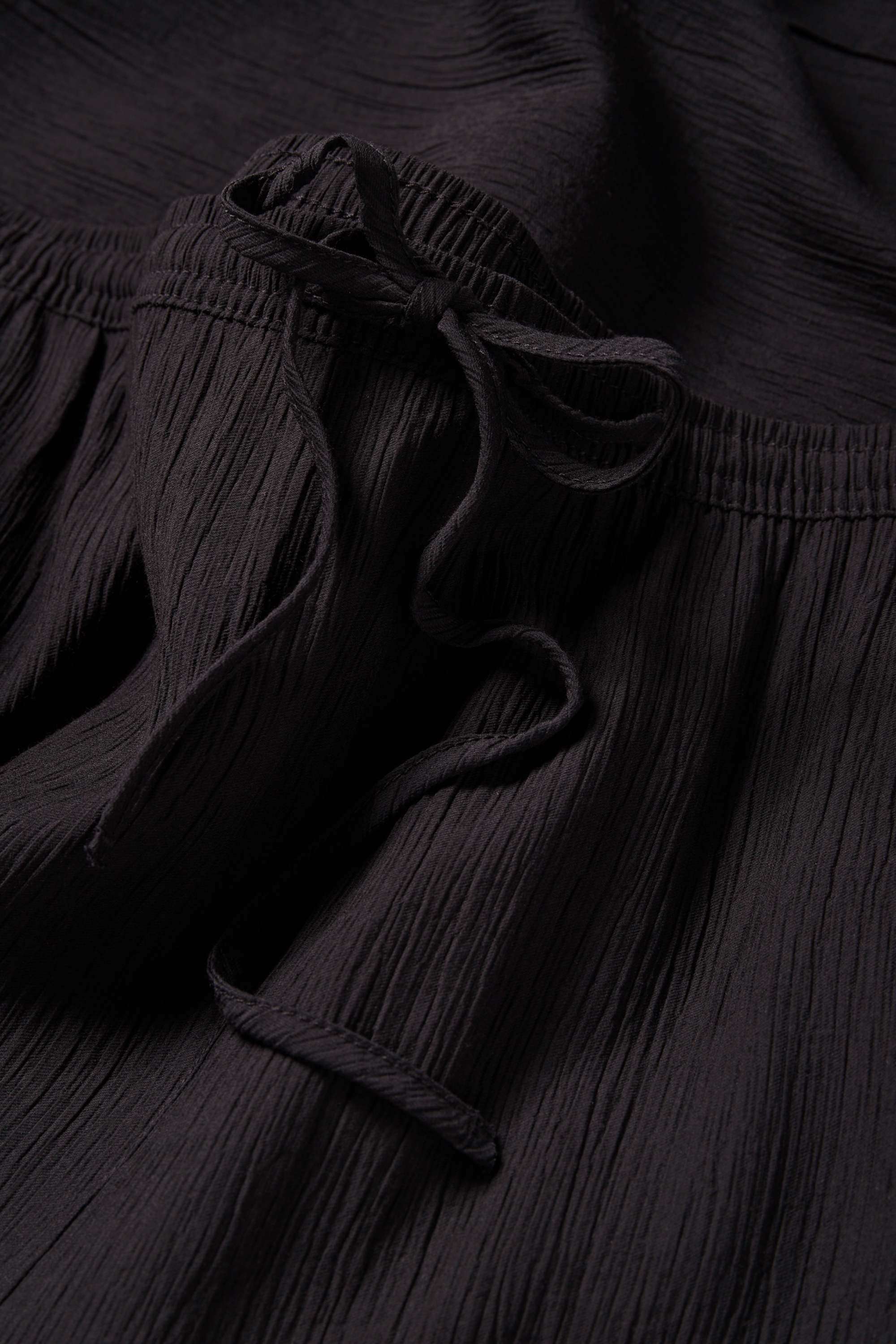 Cloth trousers - mid-rise waist - wide leg black