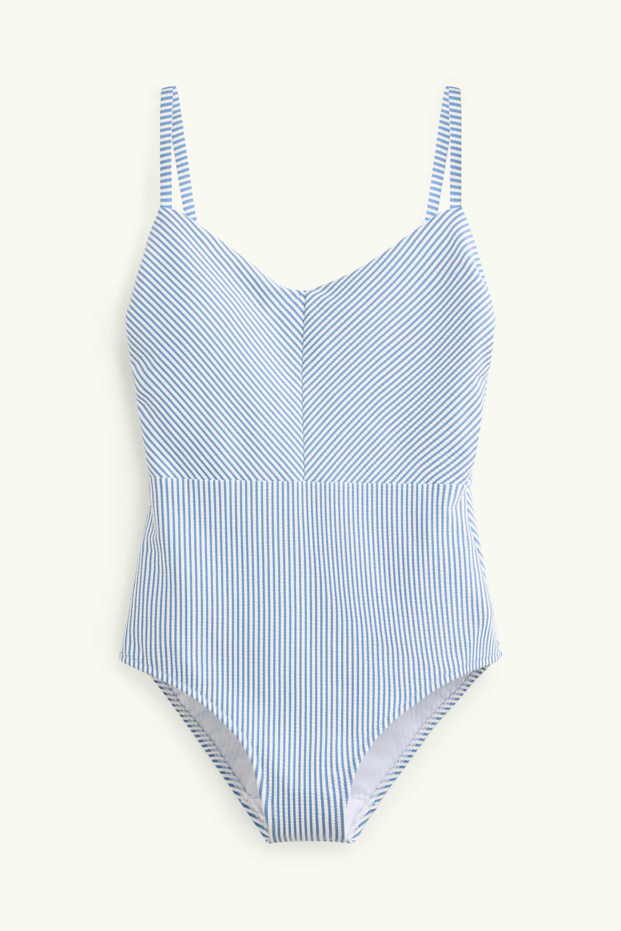 Swimsuit - padded - LYCRA® XTRA LIFE™ - striped blue / white