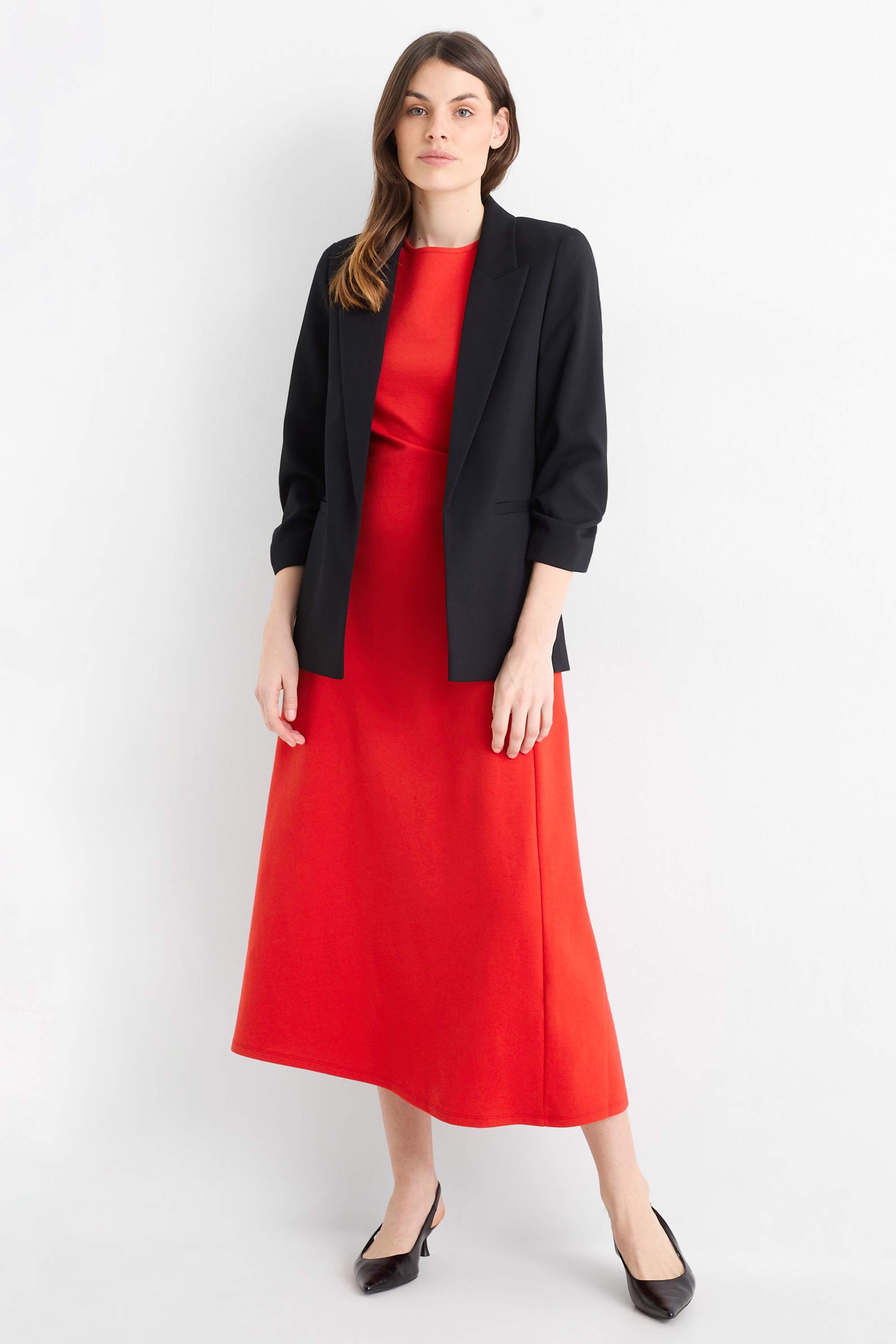 Fit & flare dress red