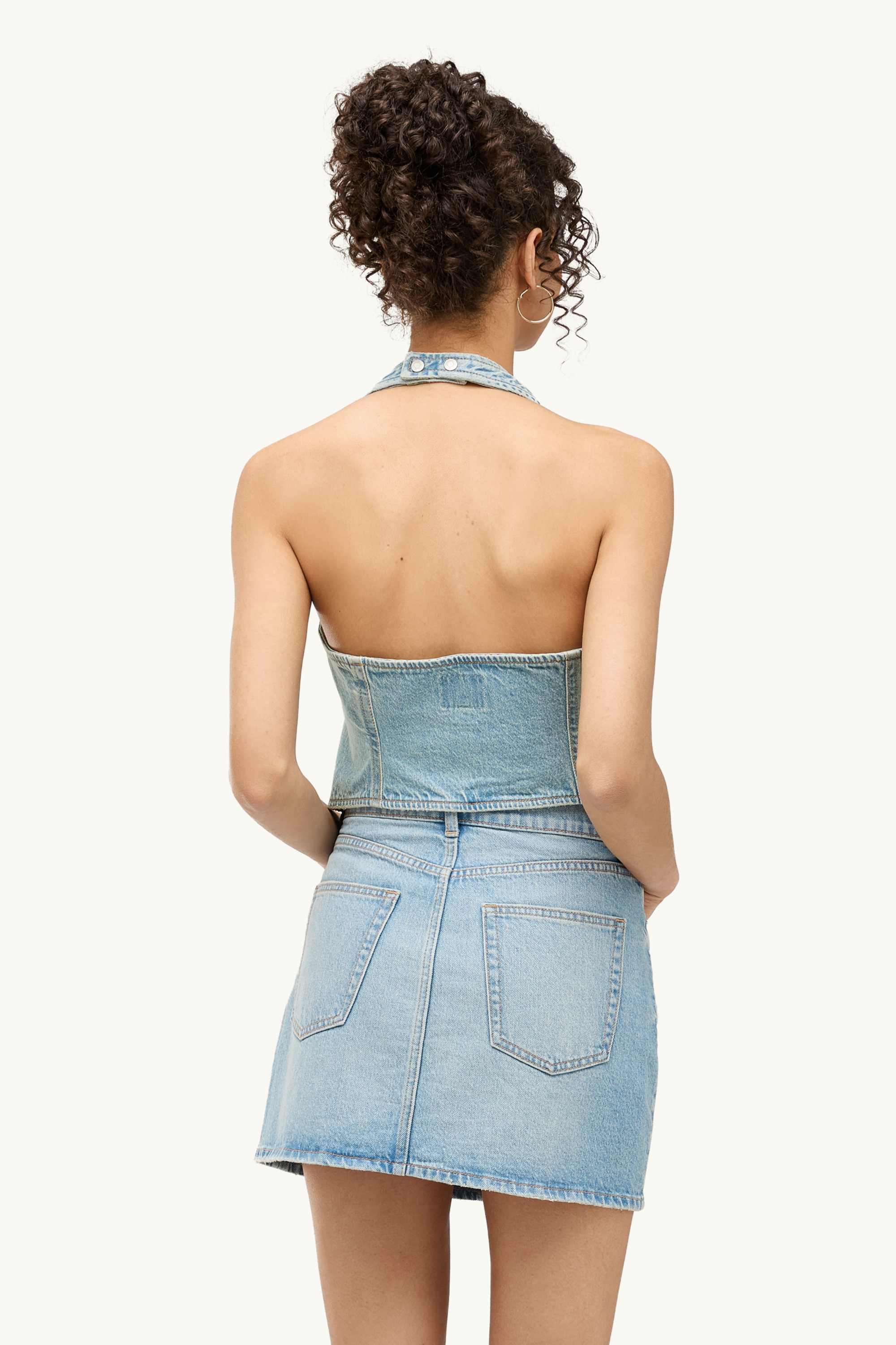 Denim top denim-light blue