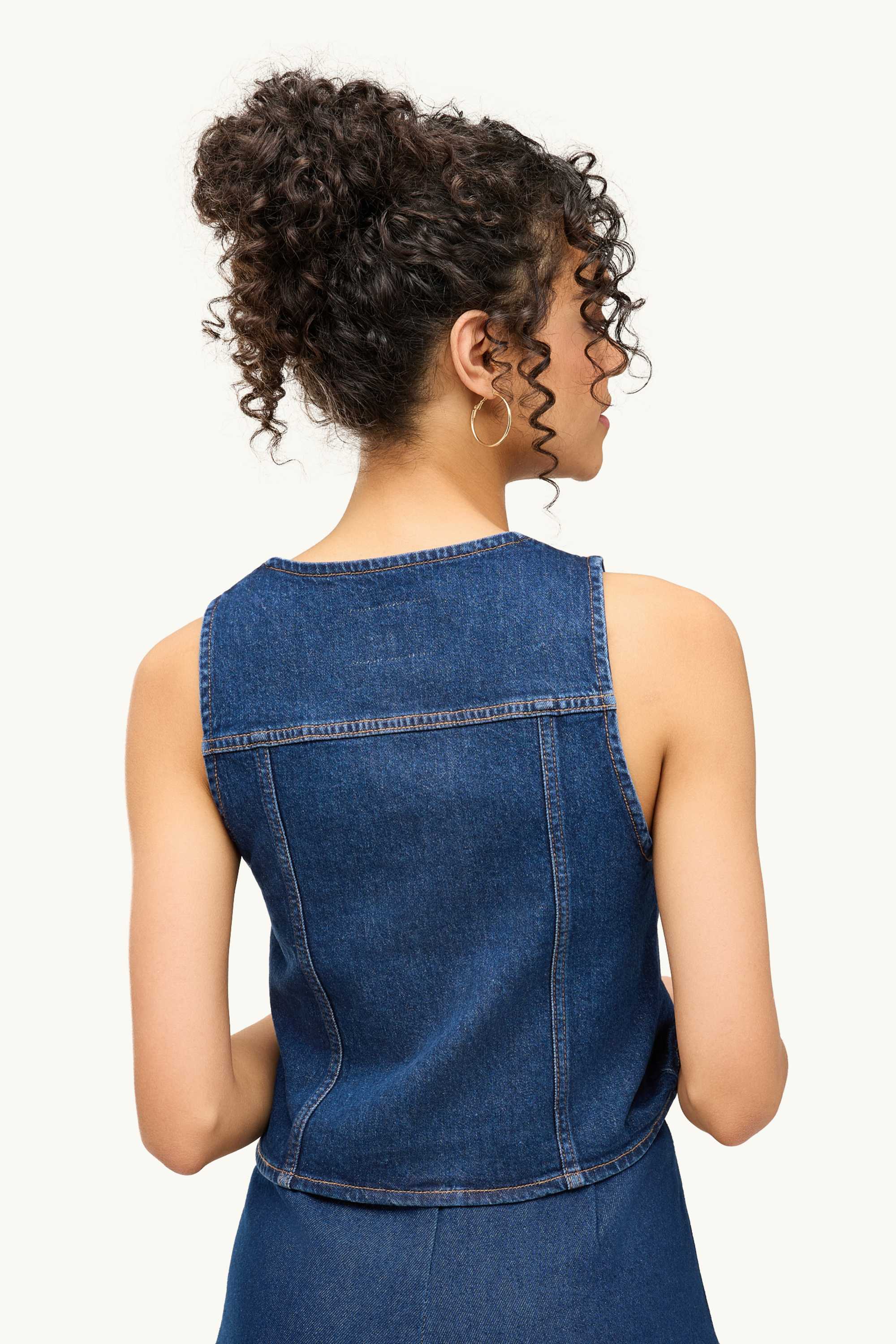 Denim top dark blue