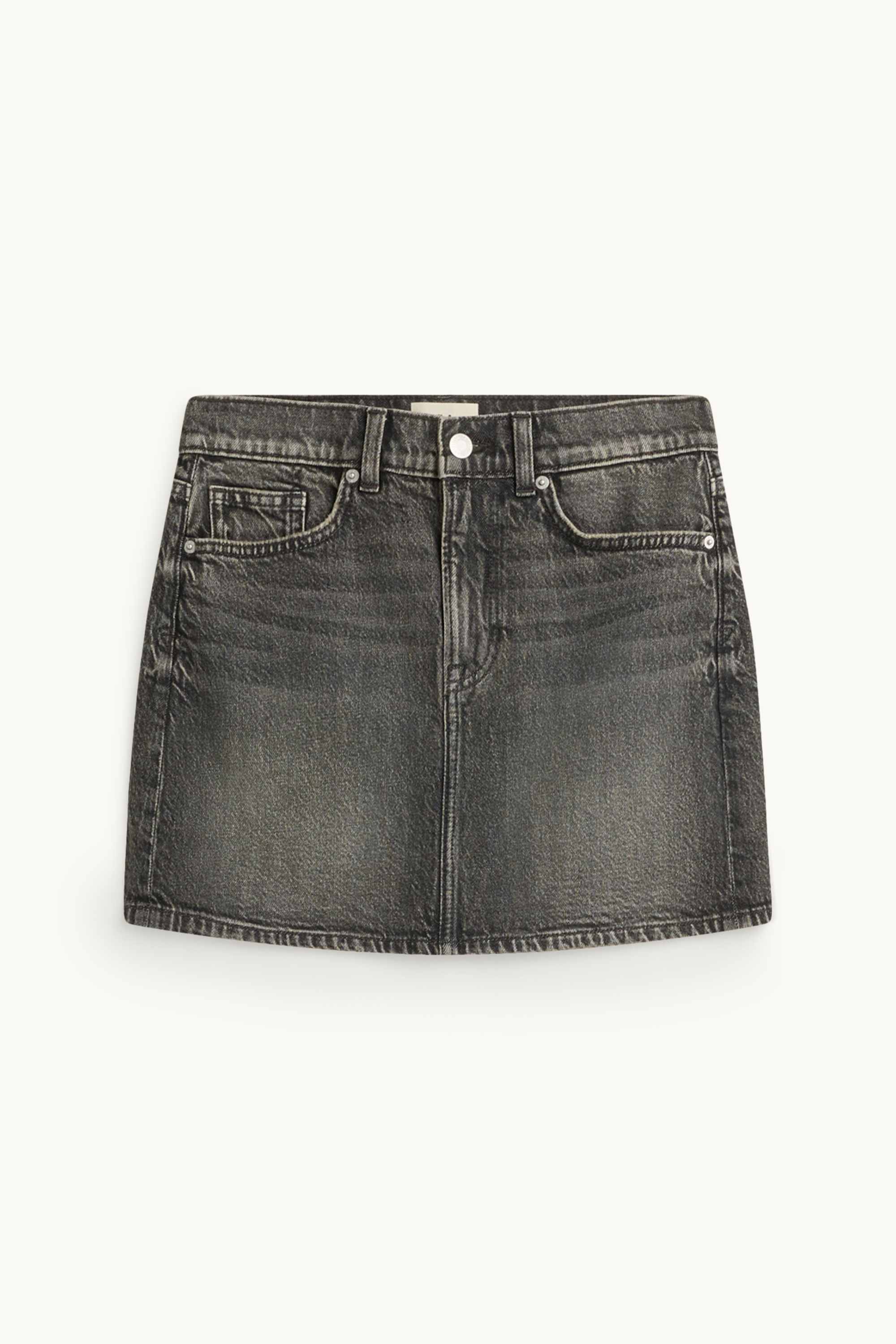 Denim miniskirt dark gray