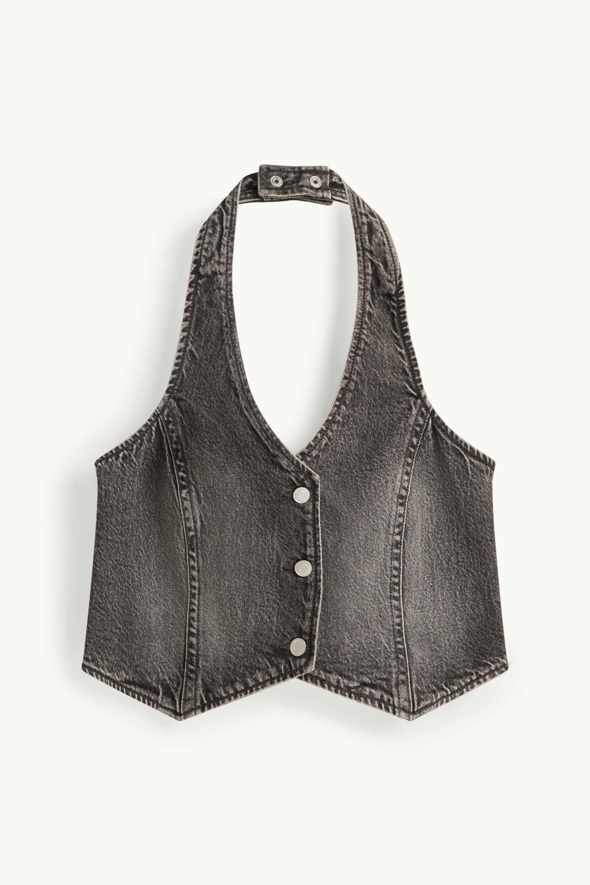 Denim top denim-gray