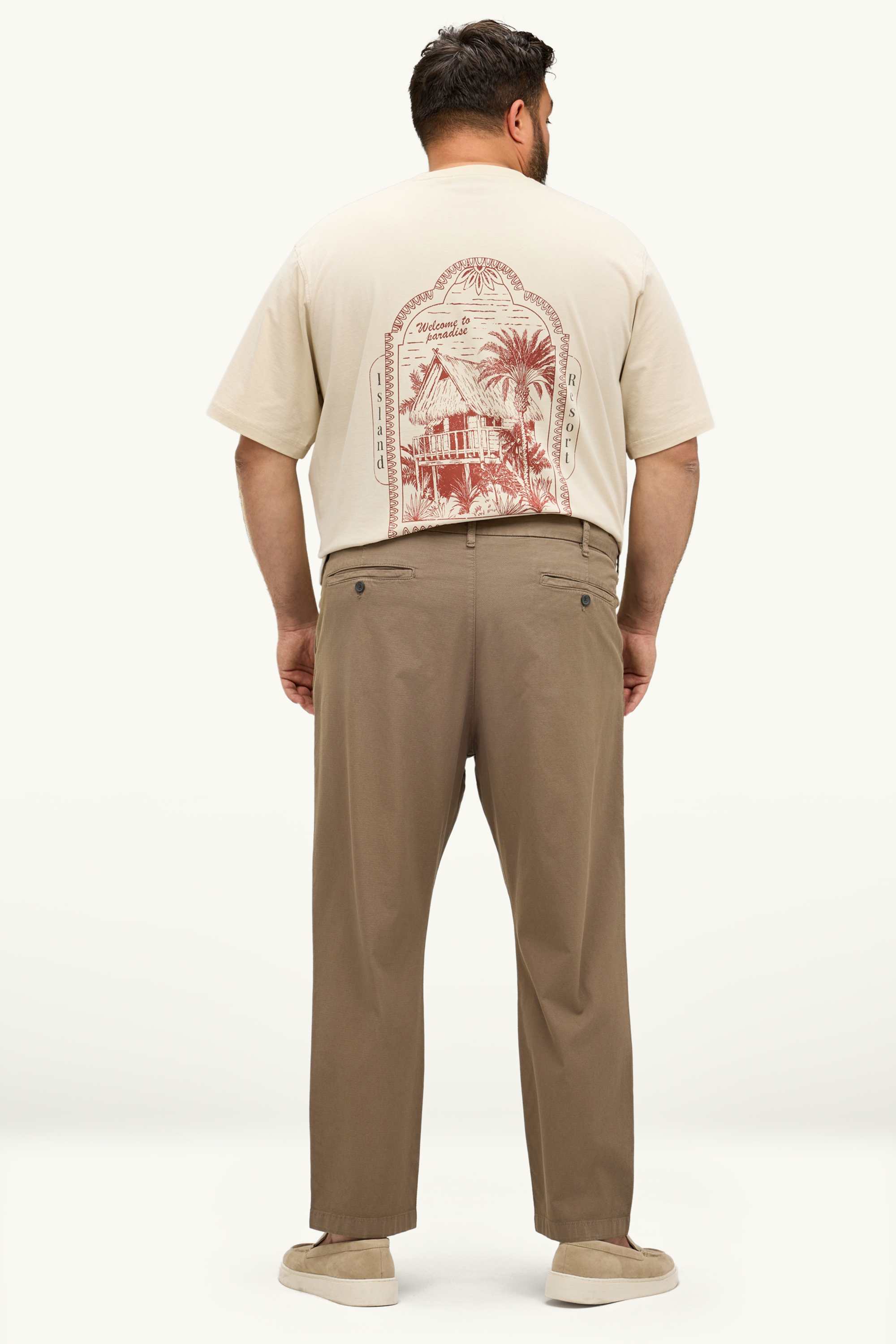 Chinos - tapered fit - textured brown