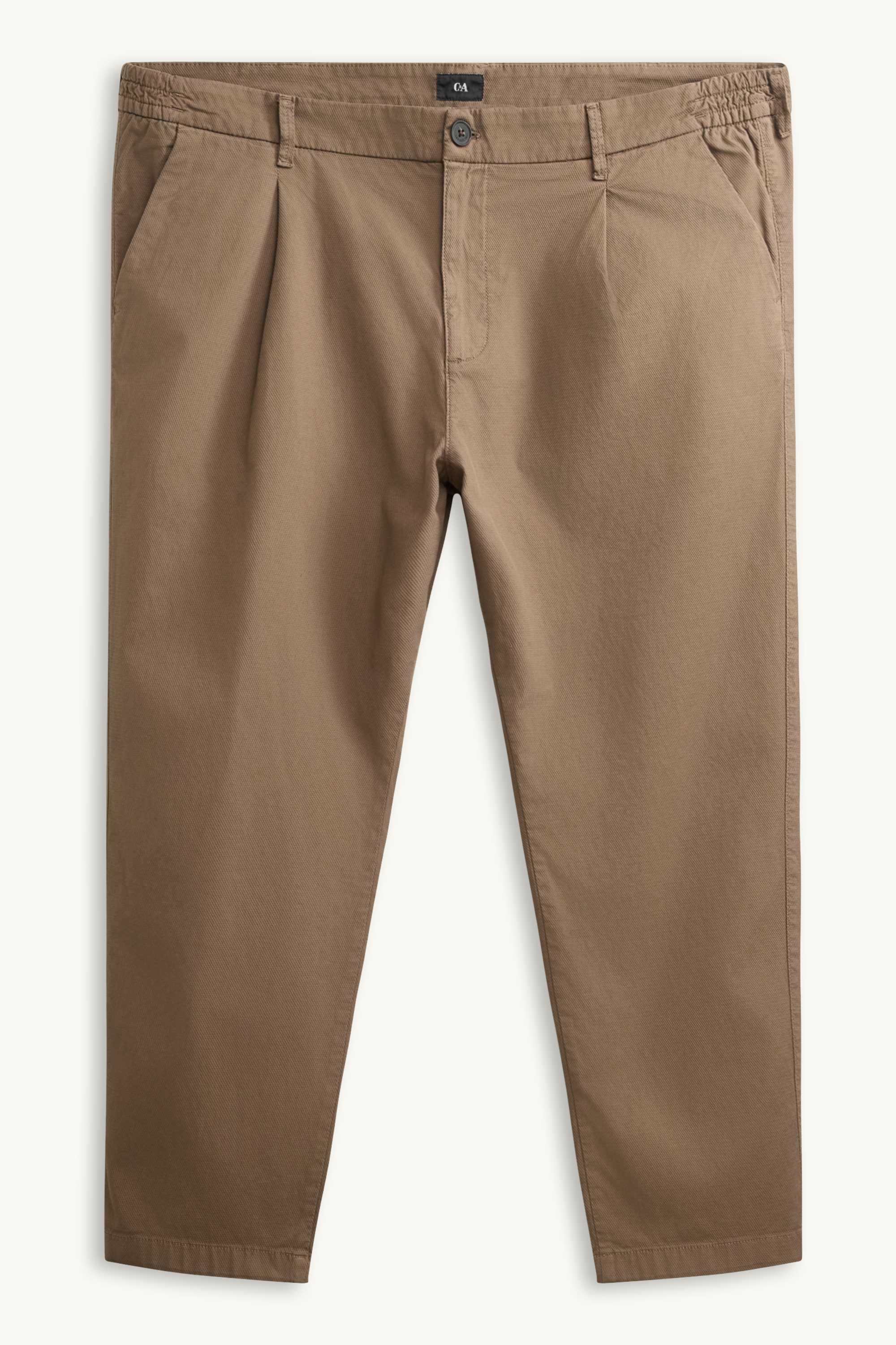 Chinos - tapered fit - textured brown