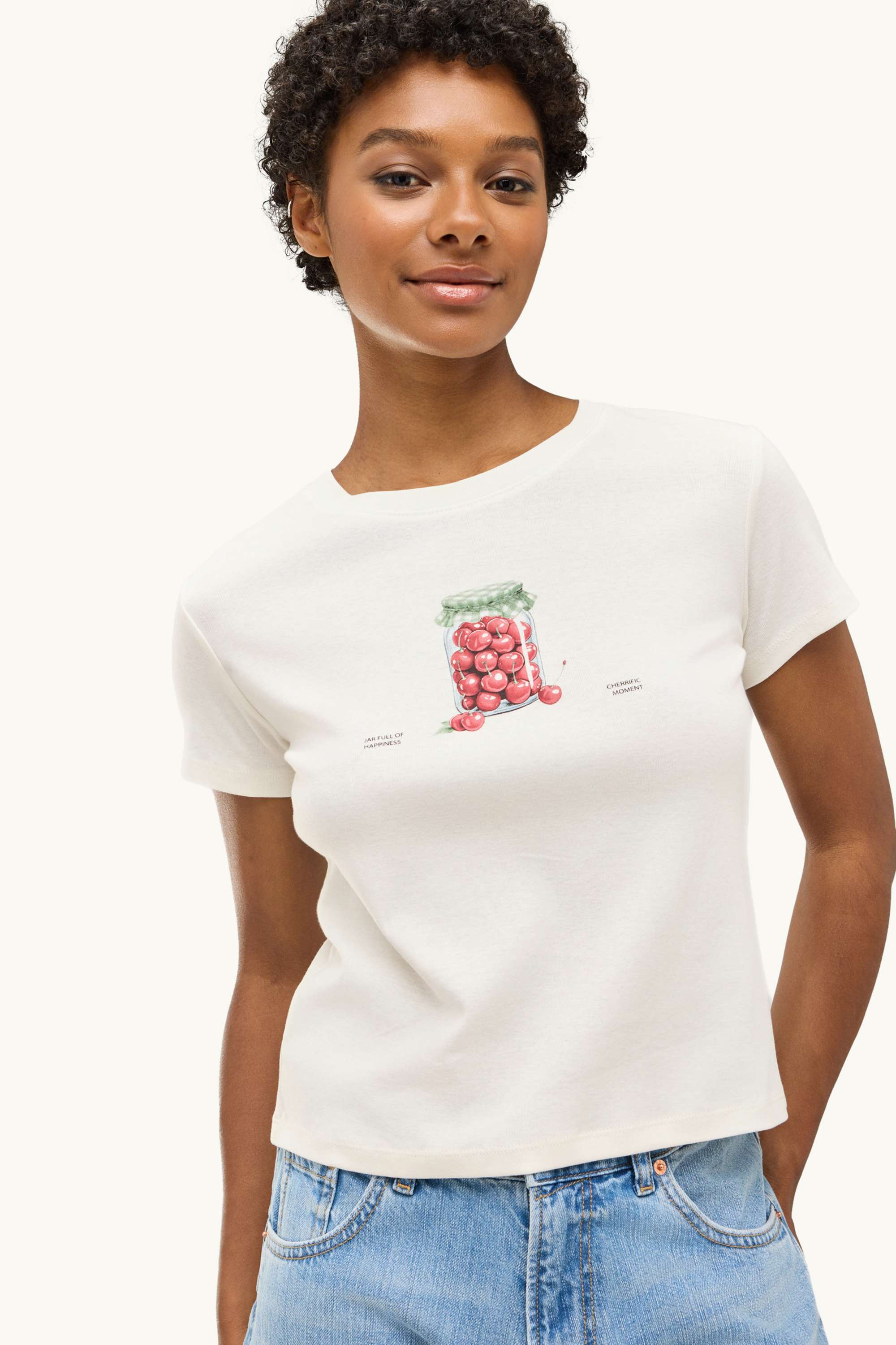 T-shirt - slim fit white