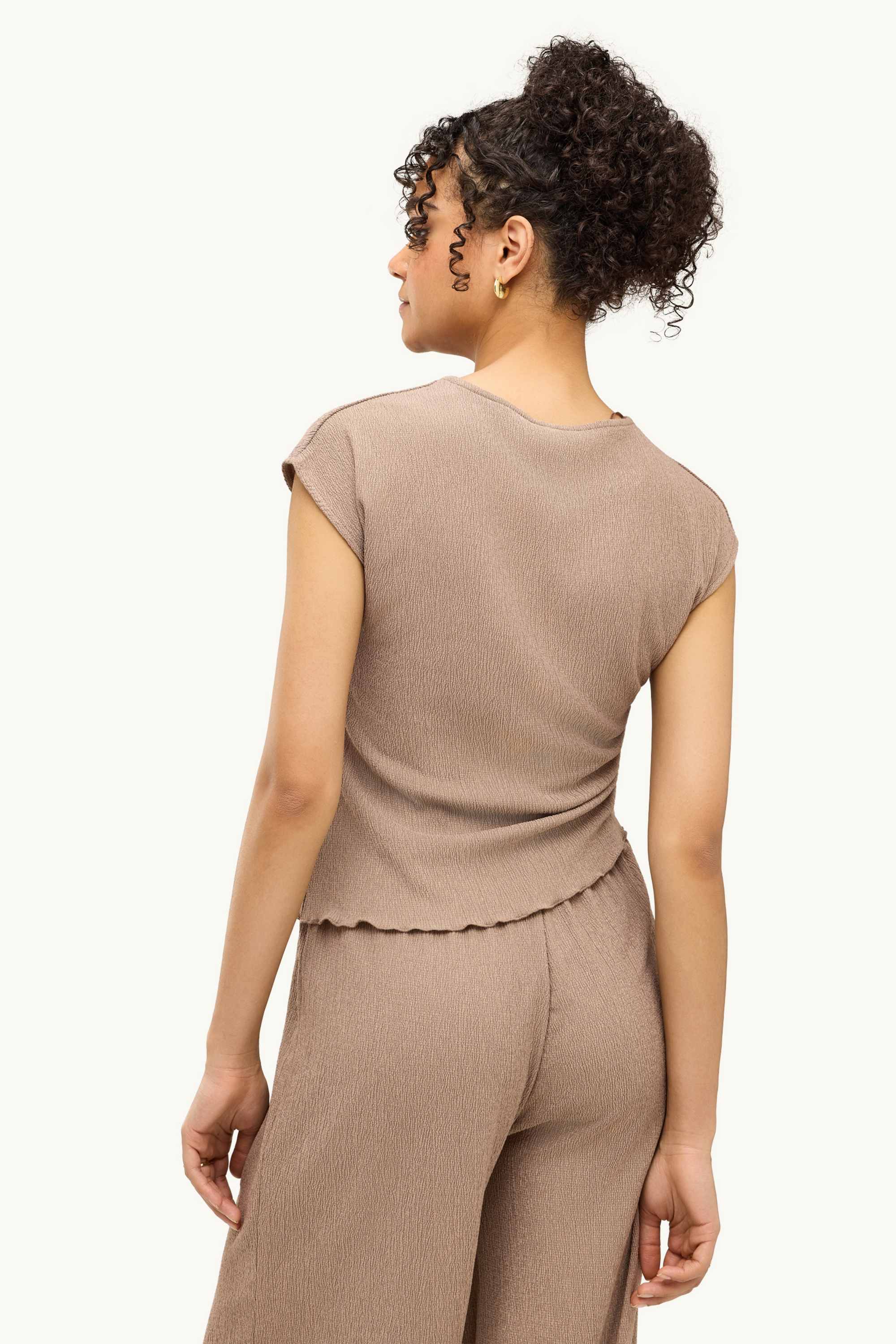 T-shirt - regular fit light brown