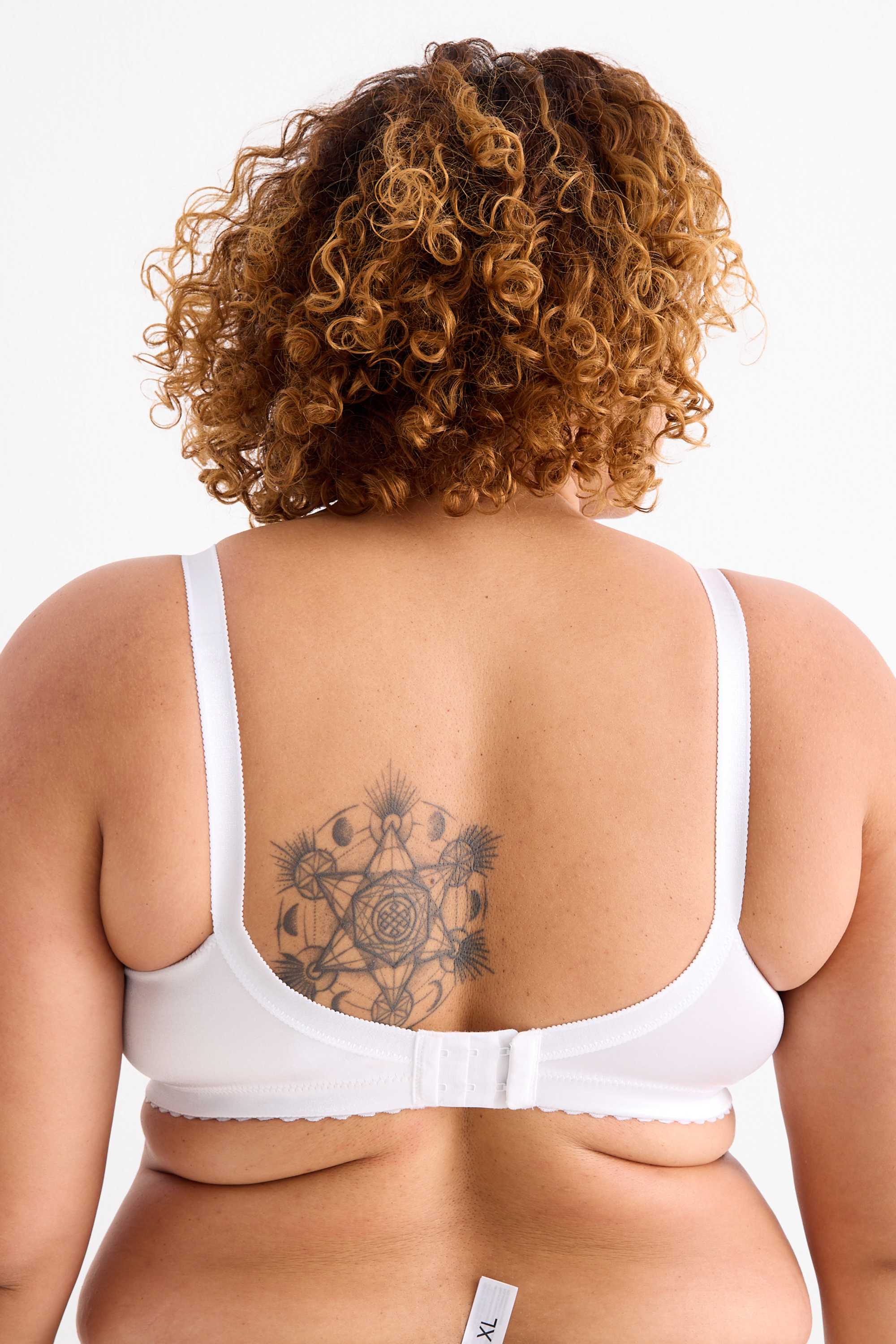 Non-wired minimiser bra - shiny white