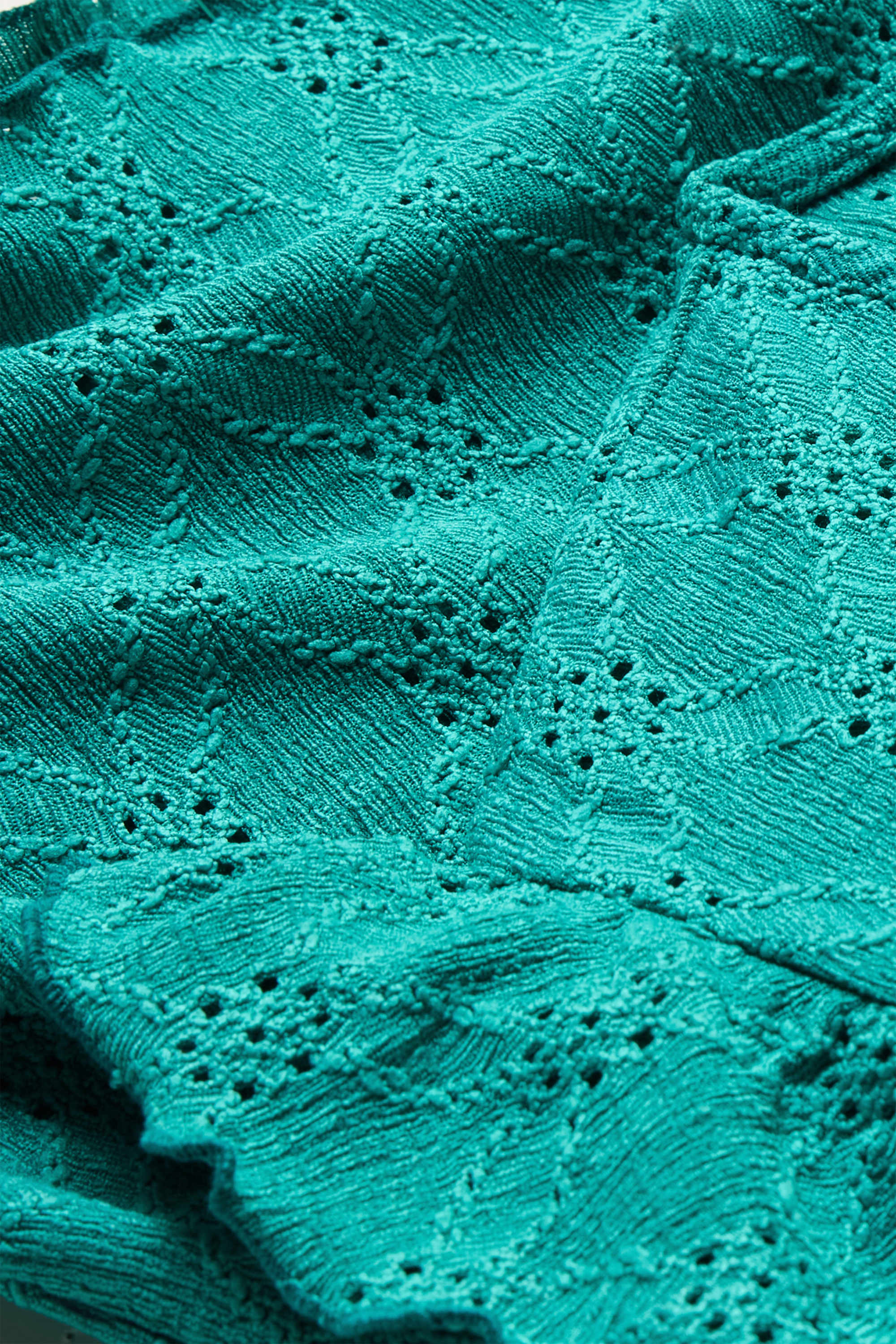 T-shirt - regular fit - broderie anglaise turquoise