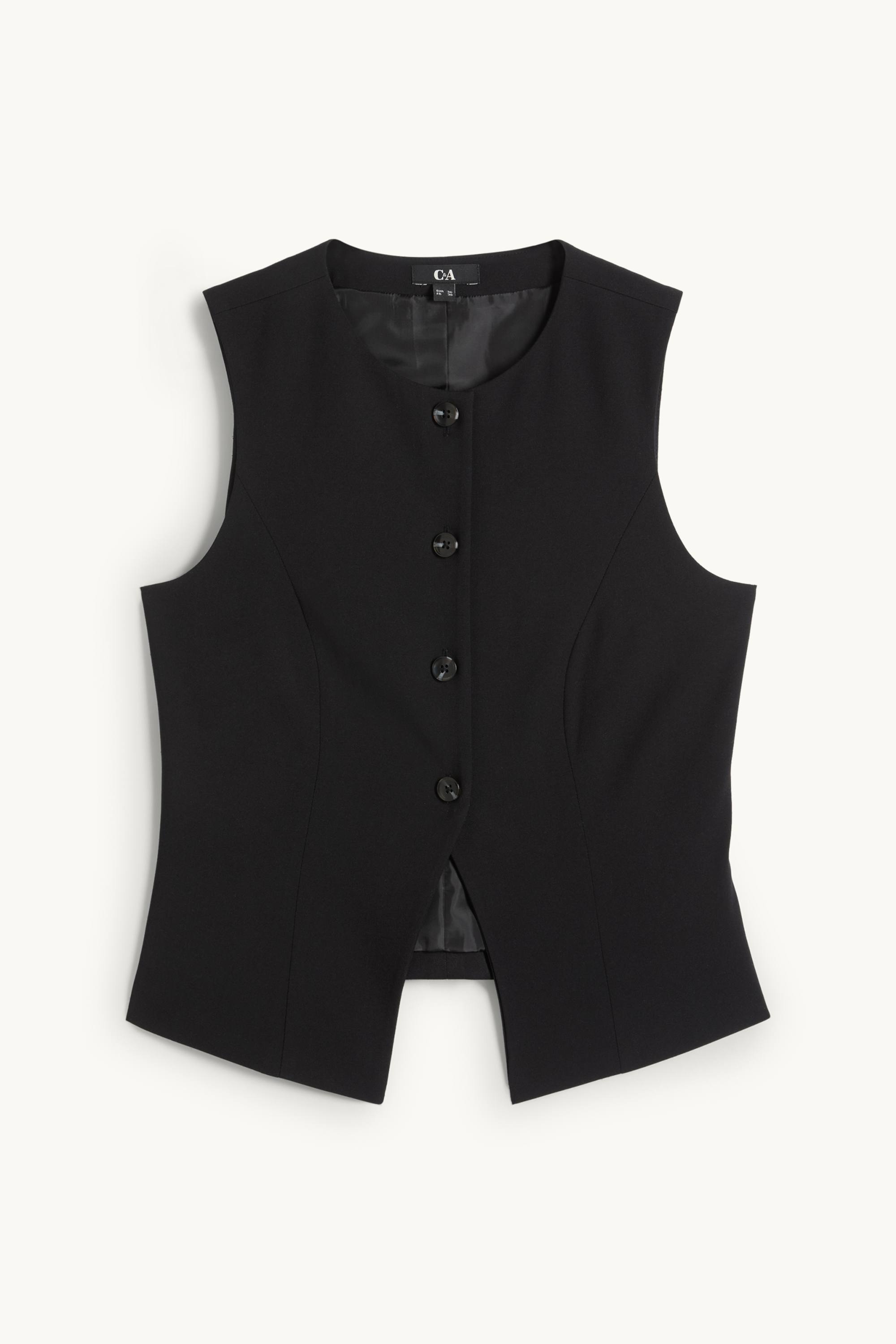 Waistcoat - fitted black