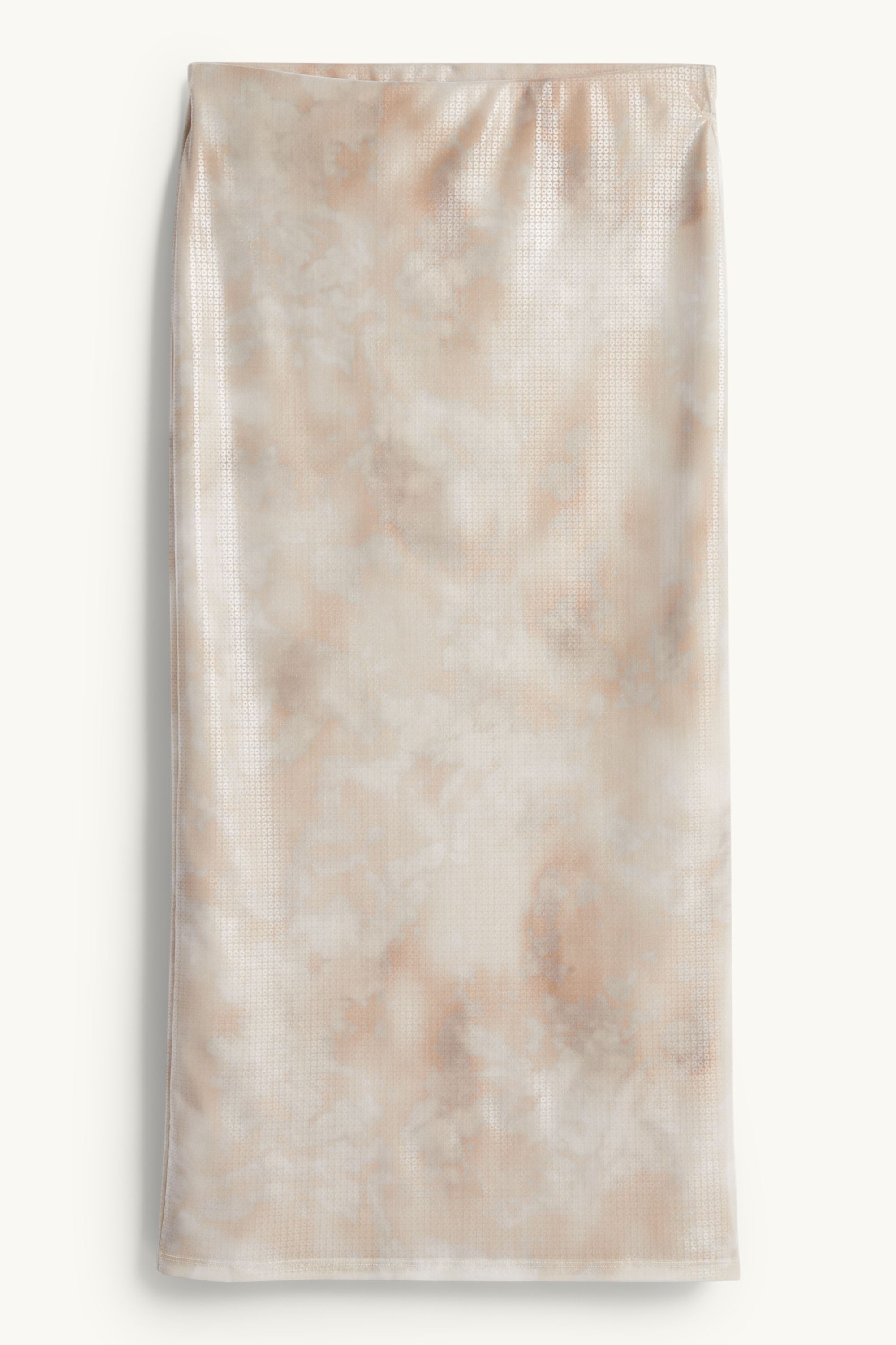 Mesh skirt - patterned beige