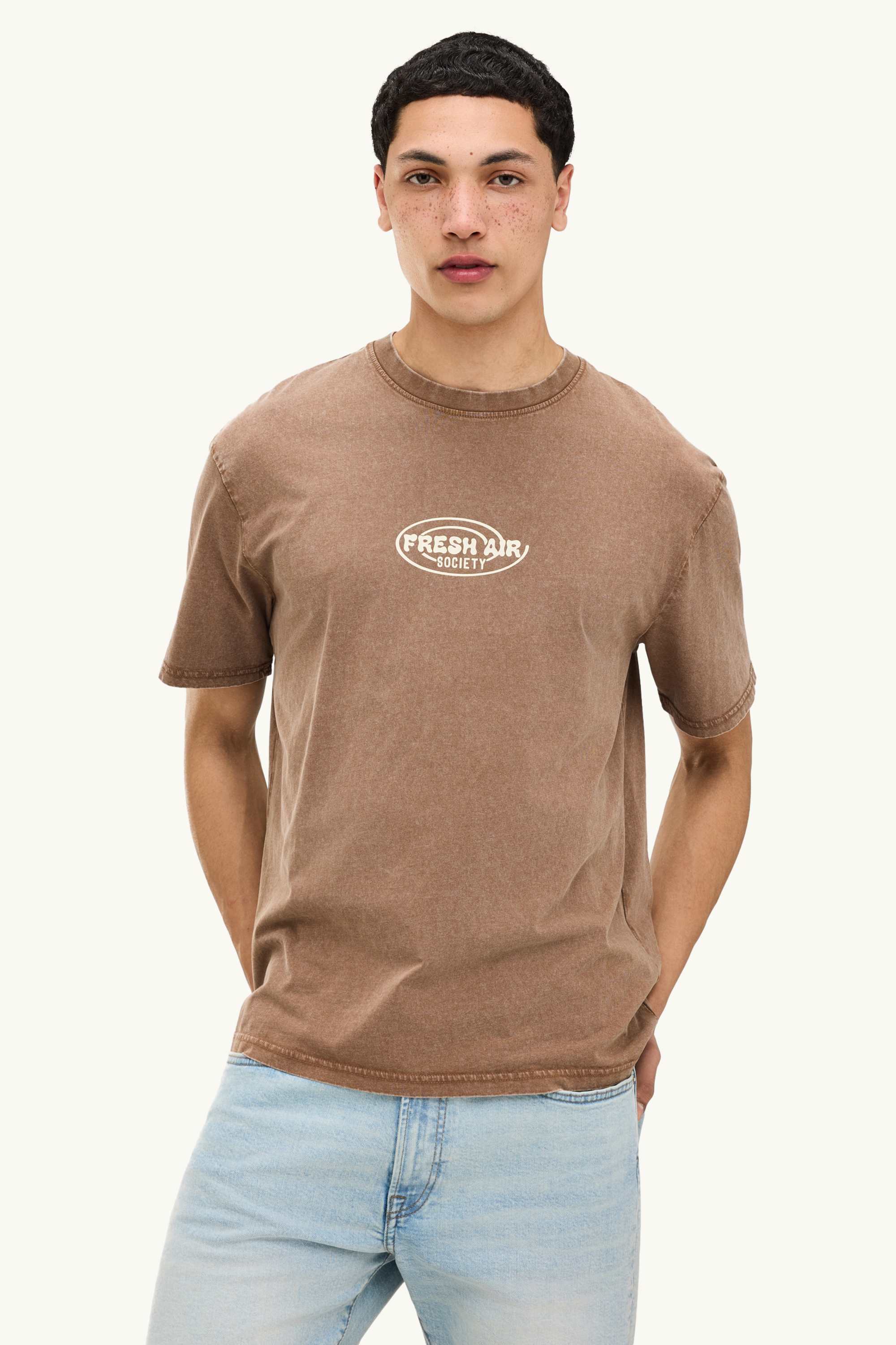 T-shirt - relaxed fit brown