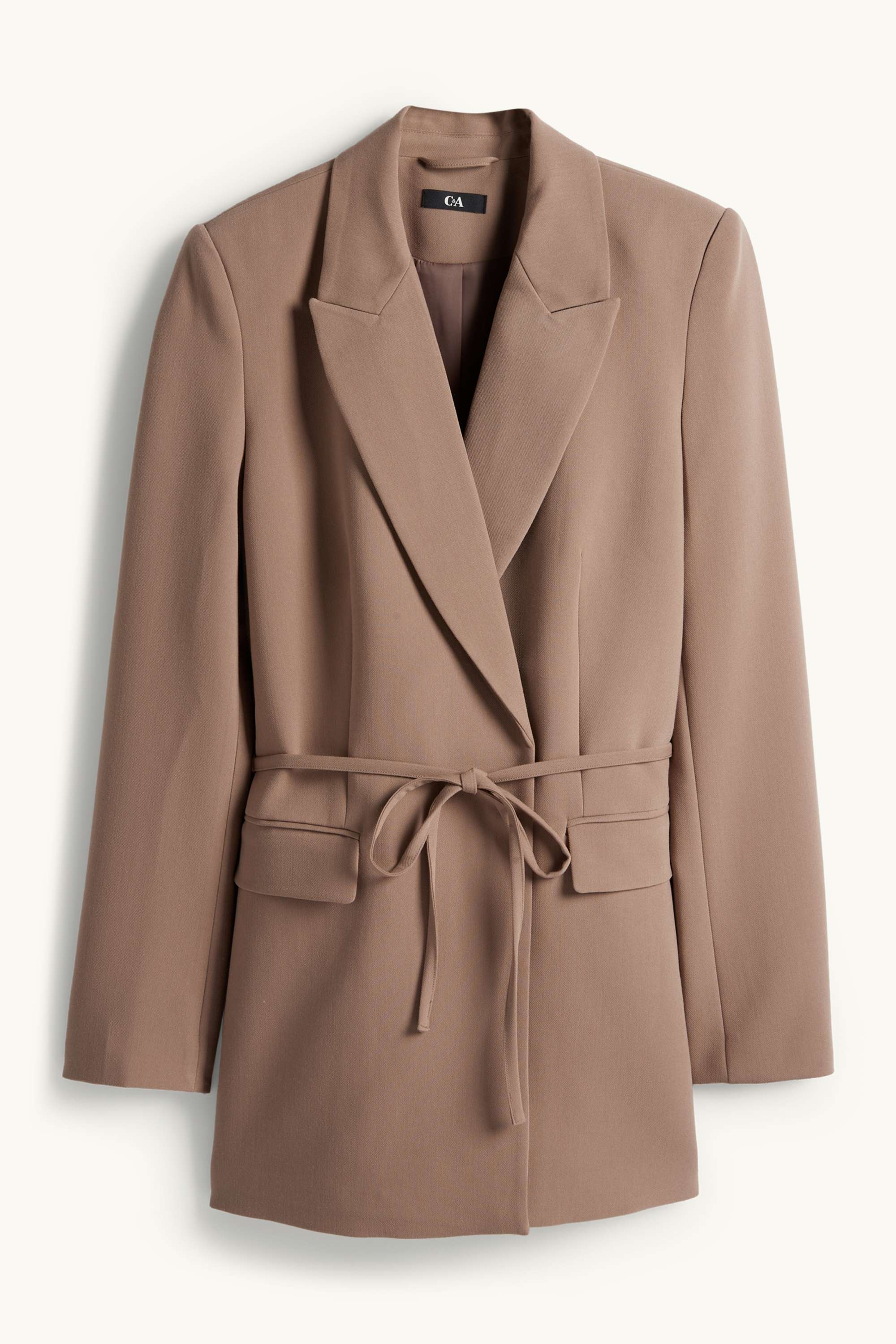 Long blazer - relaxed fit light brown