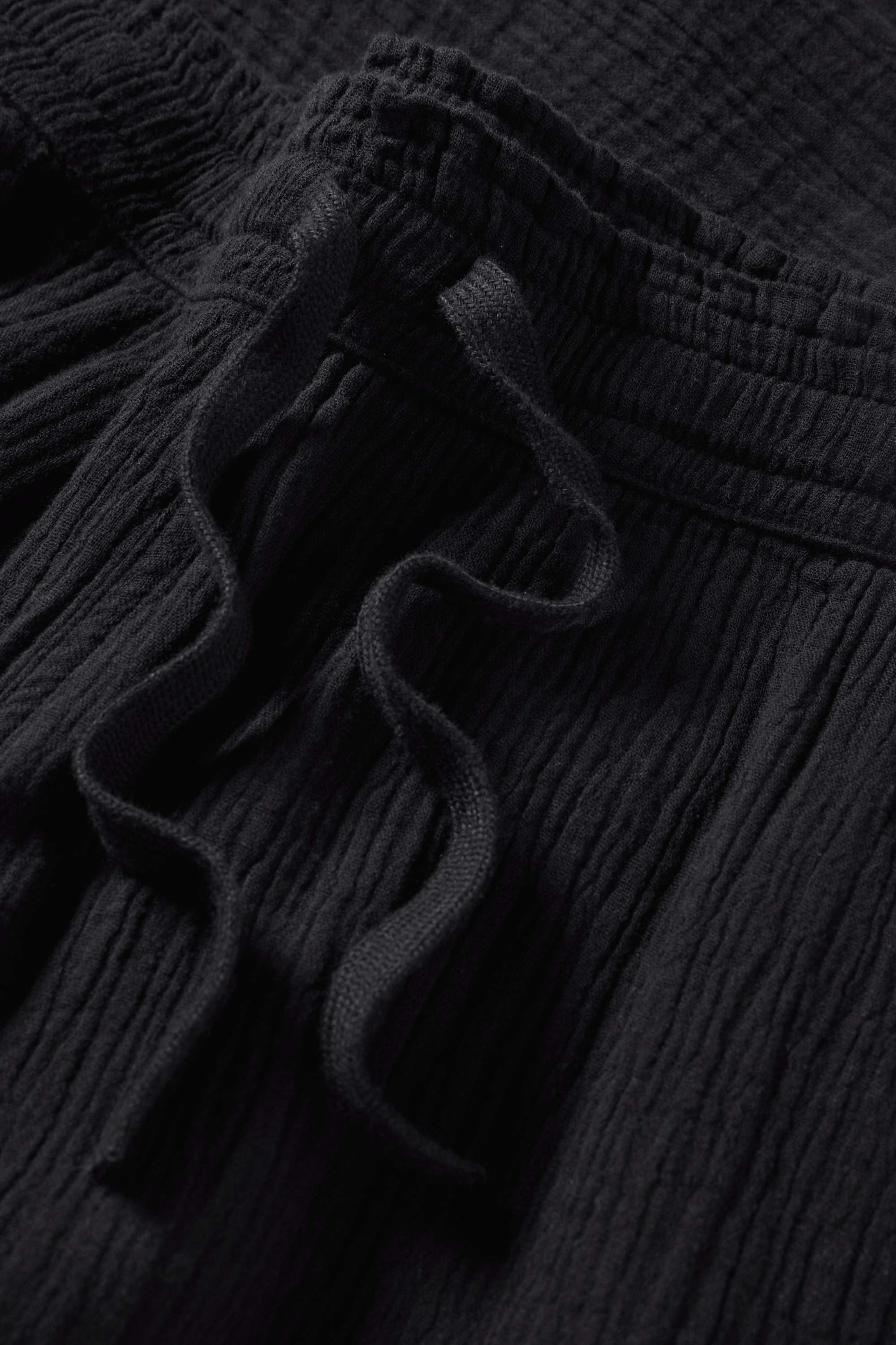 Cloth trousers - mid-rise waist - relaxed fit black