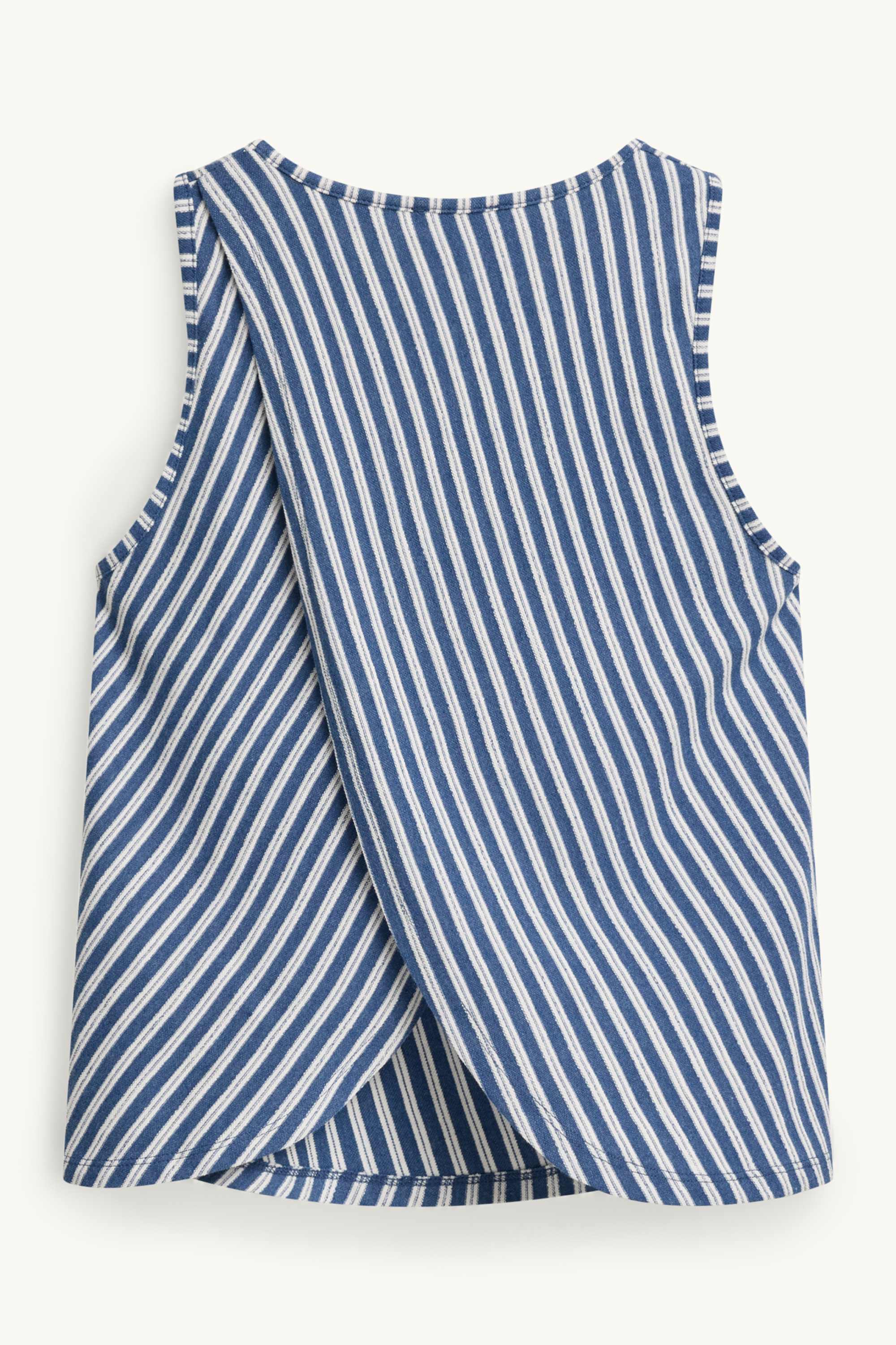 Top - striped blue / white