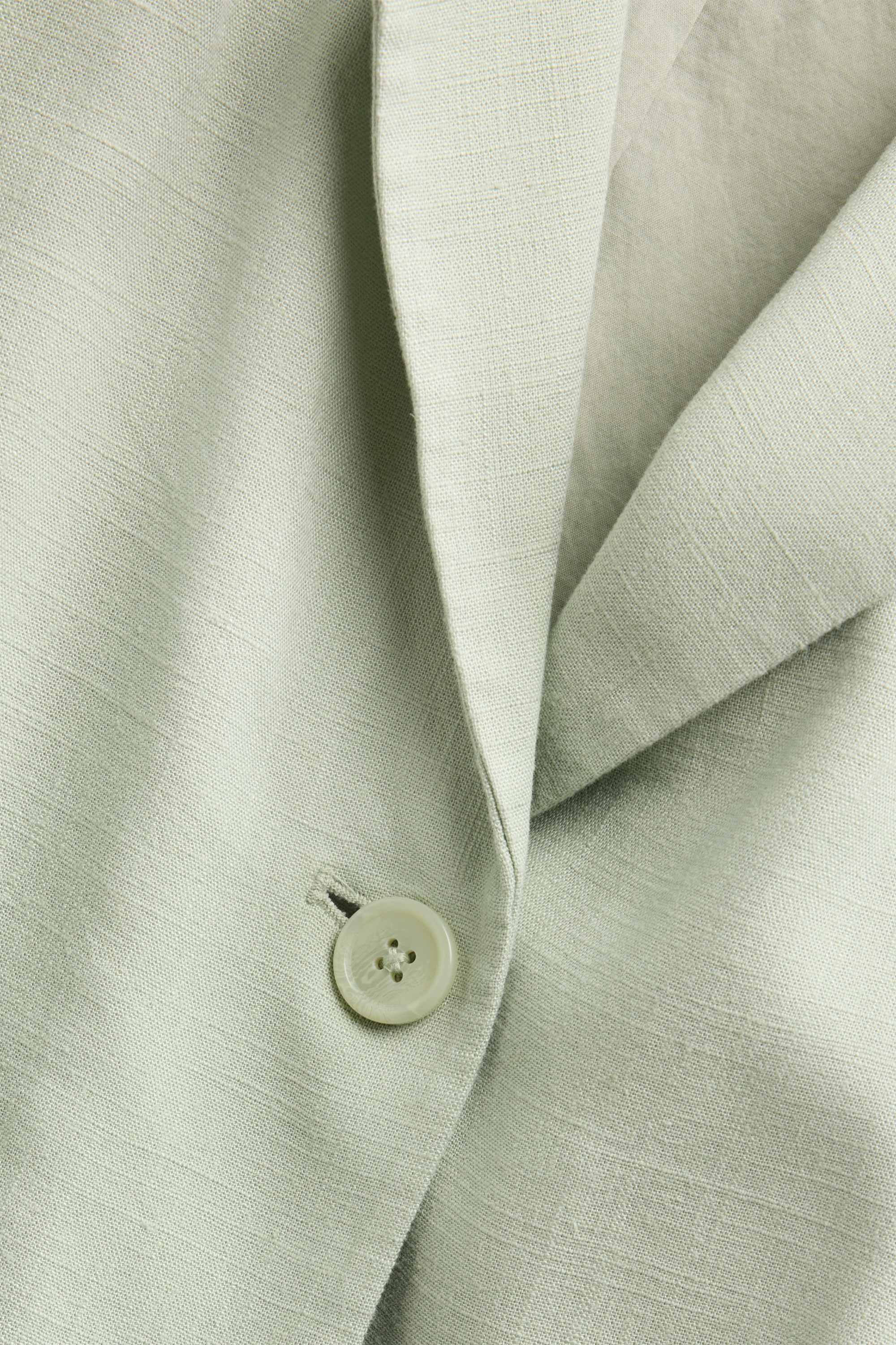 Waistcoat with linen content - fitted light green