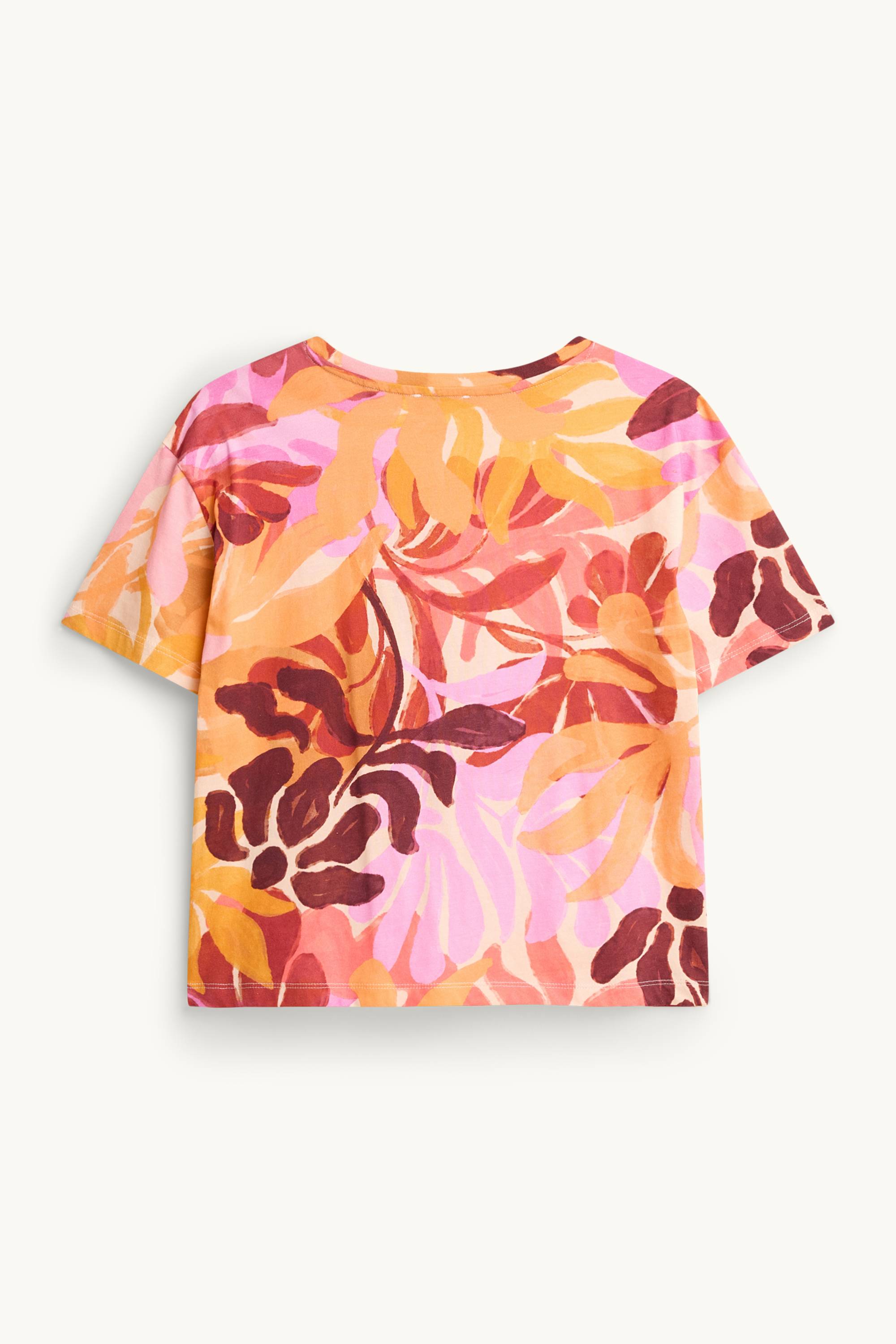T-shirt - regular fit - floral rose / orange