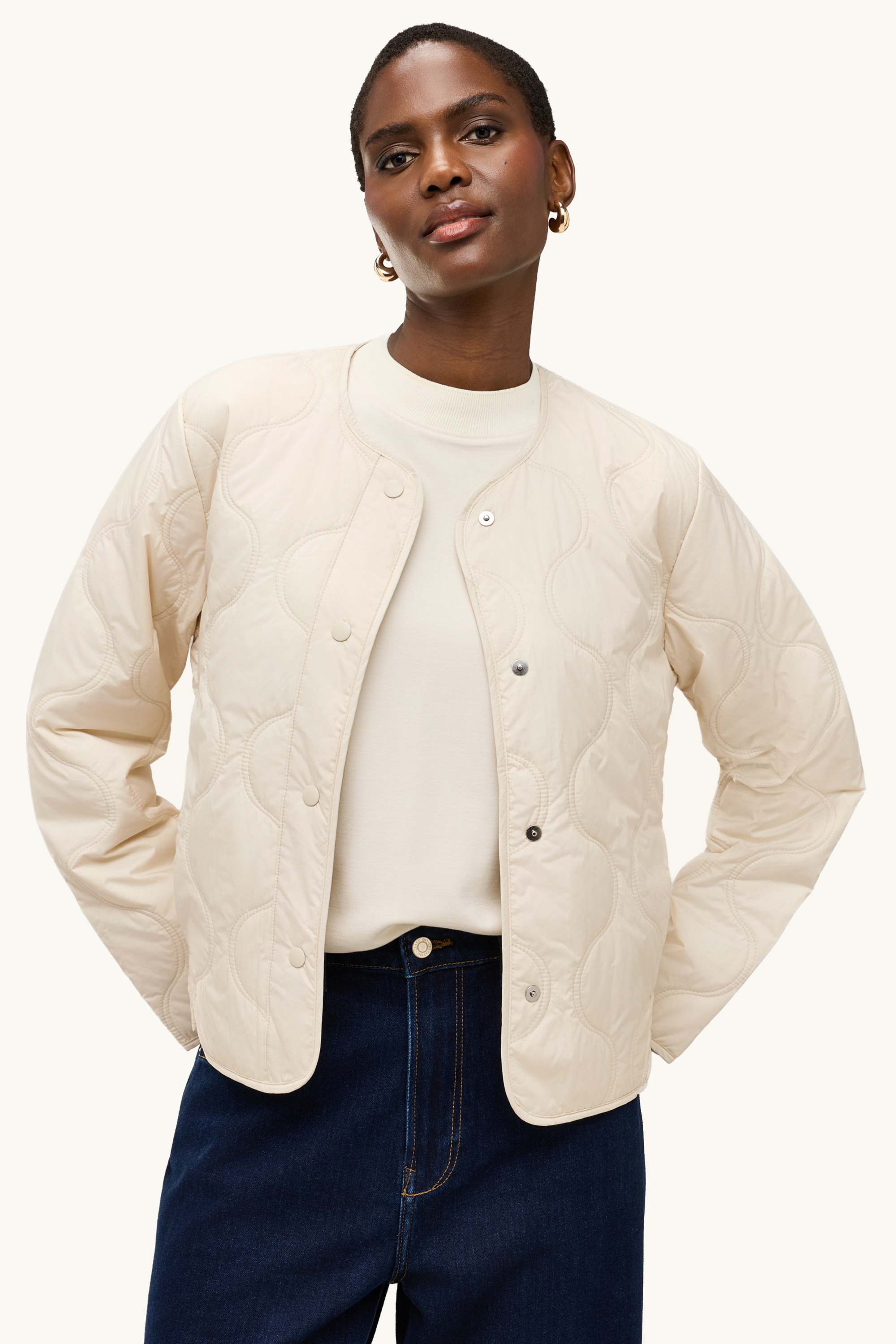 Quilted jacket white