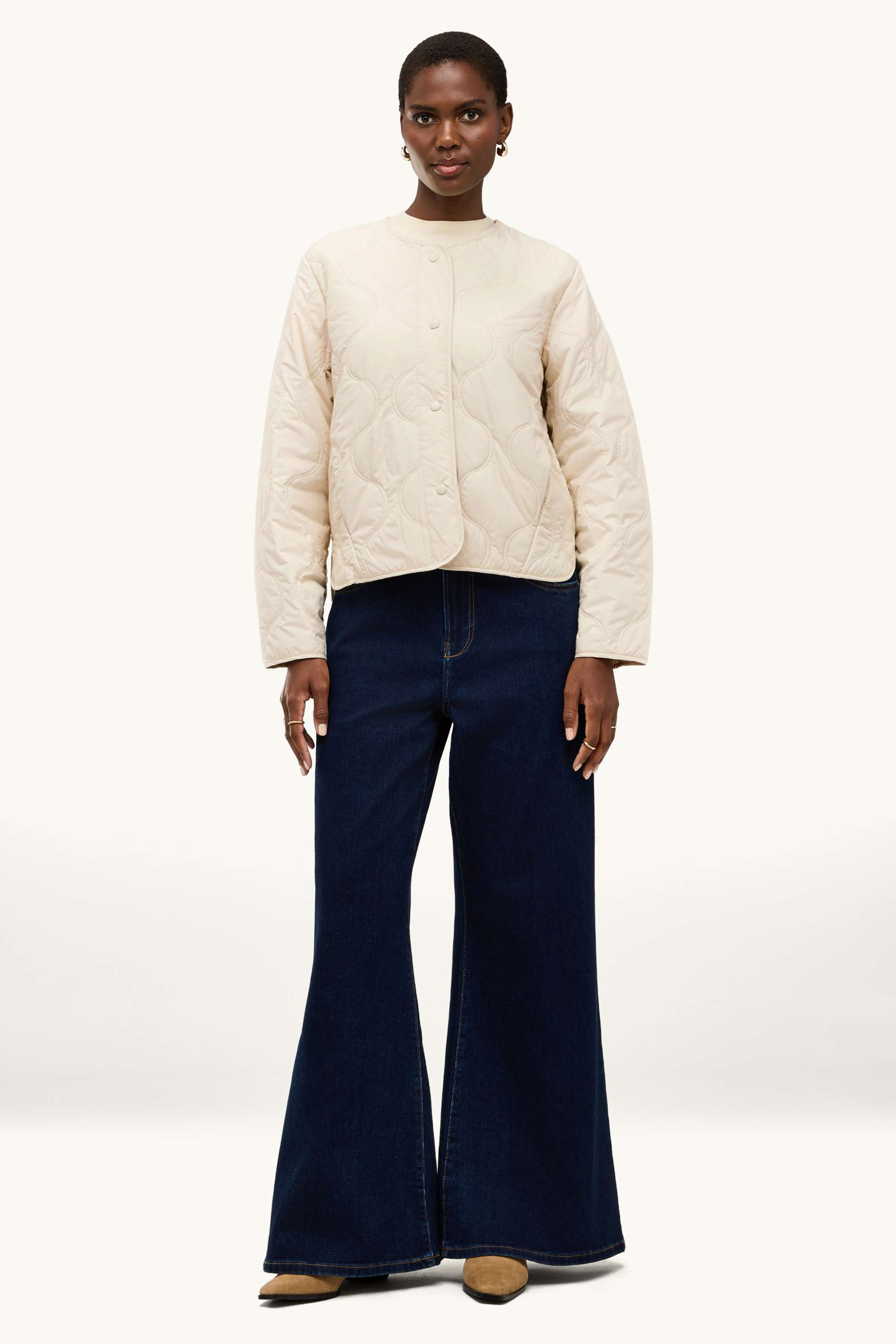 Quilted jacket white