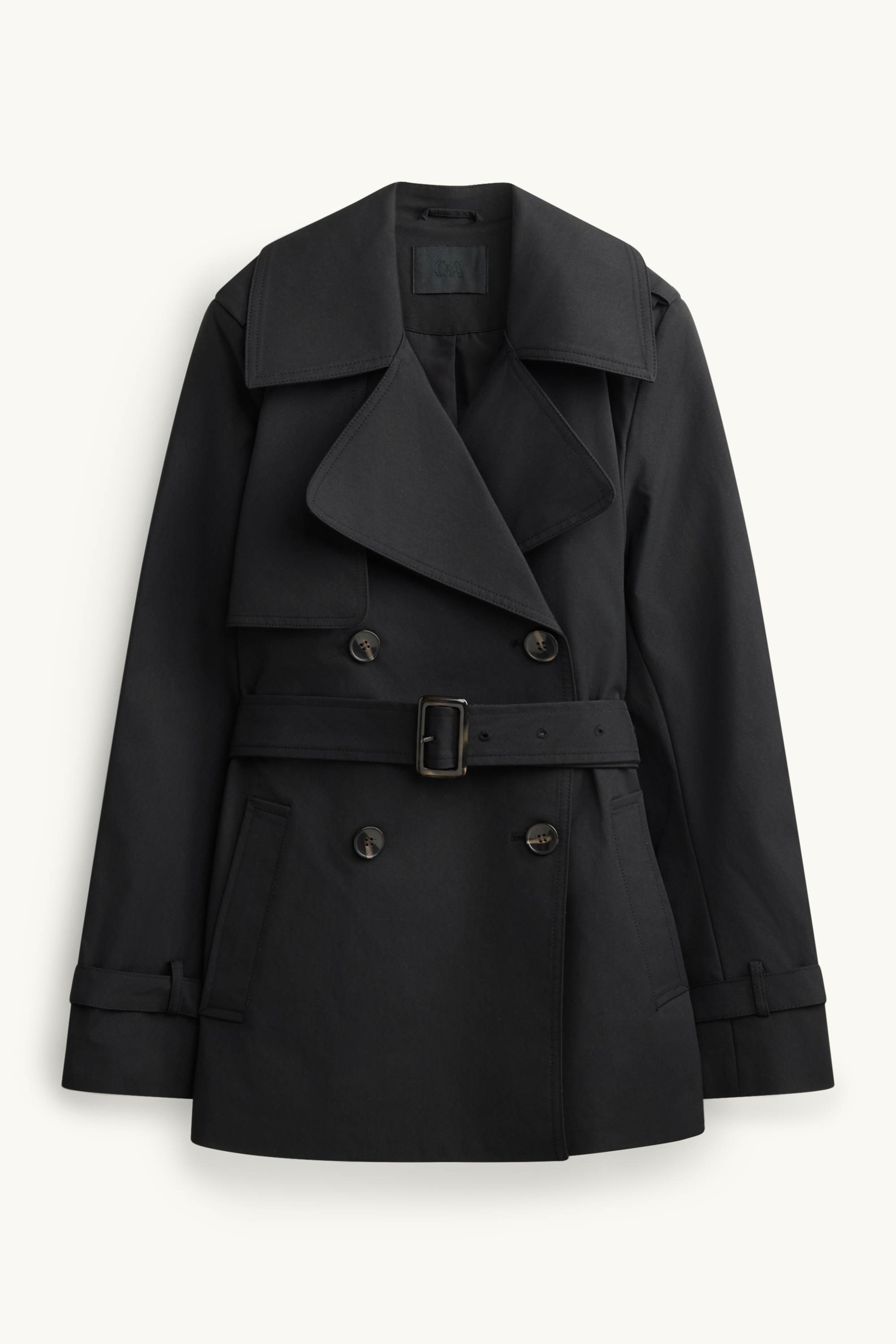 Trench coat - water-repellent black