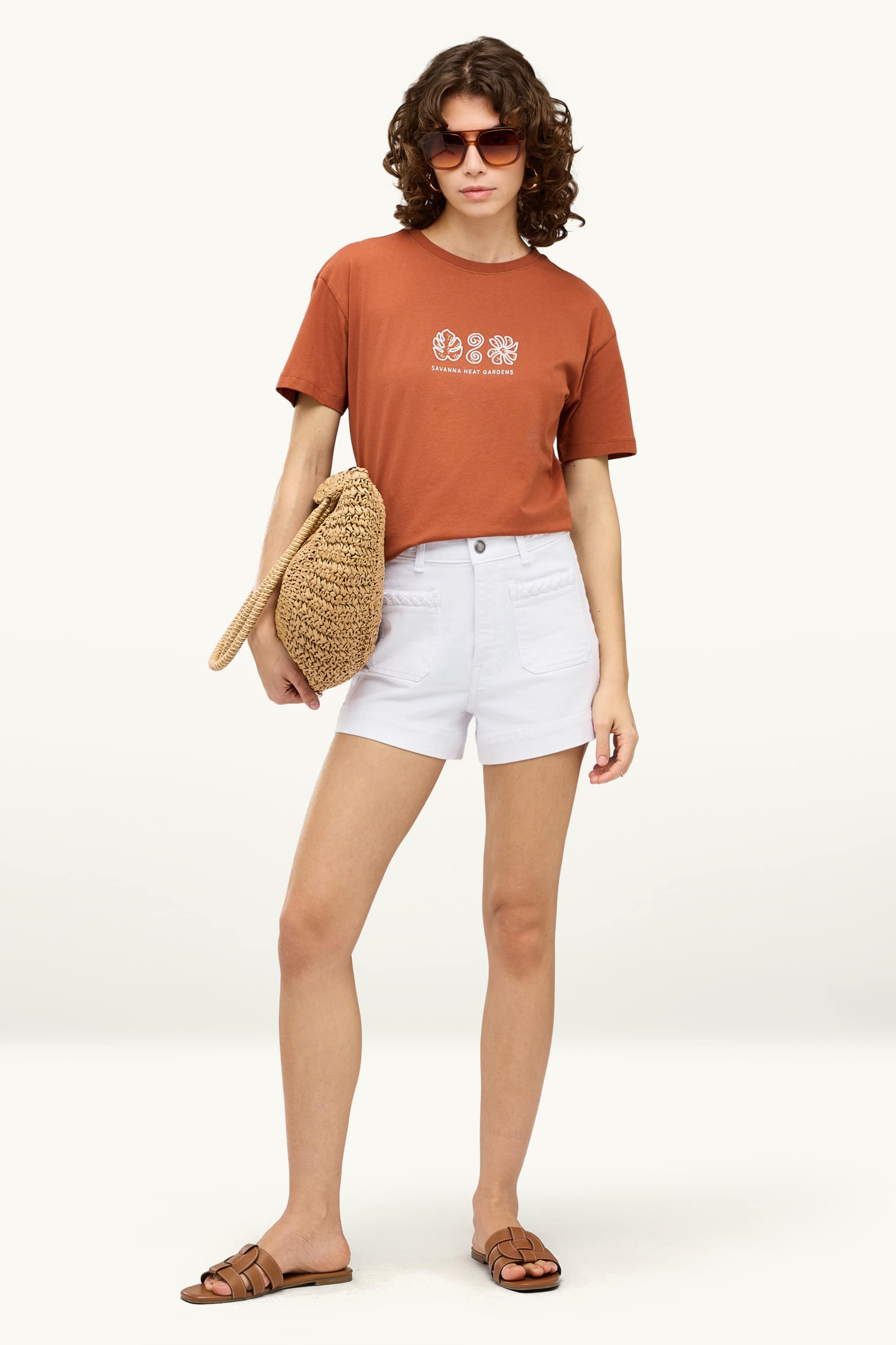 Mom shorts - high waist white