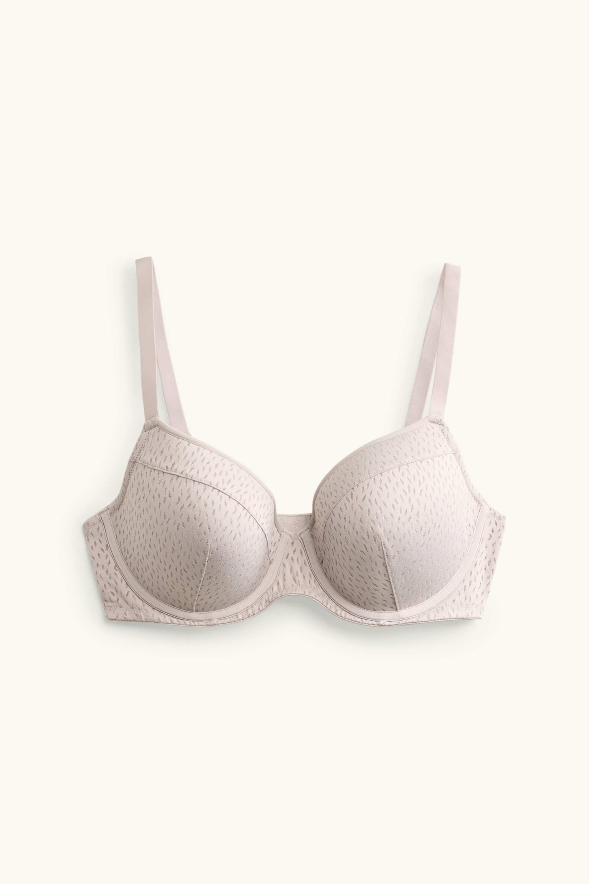 Underwire bra - FULL COVERAGE - padded - textured creme