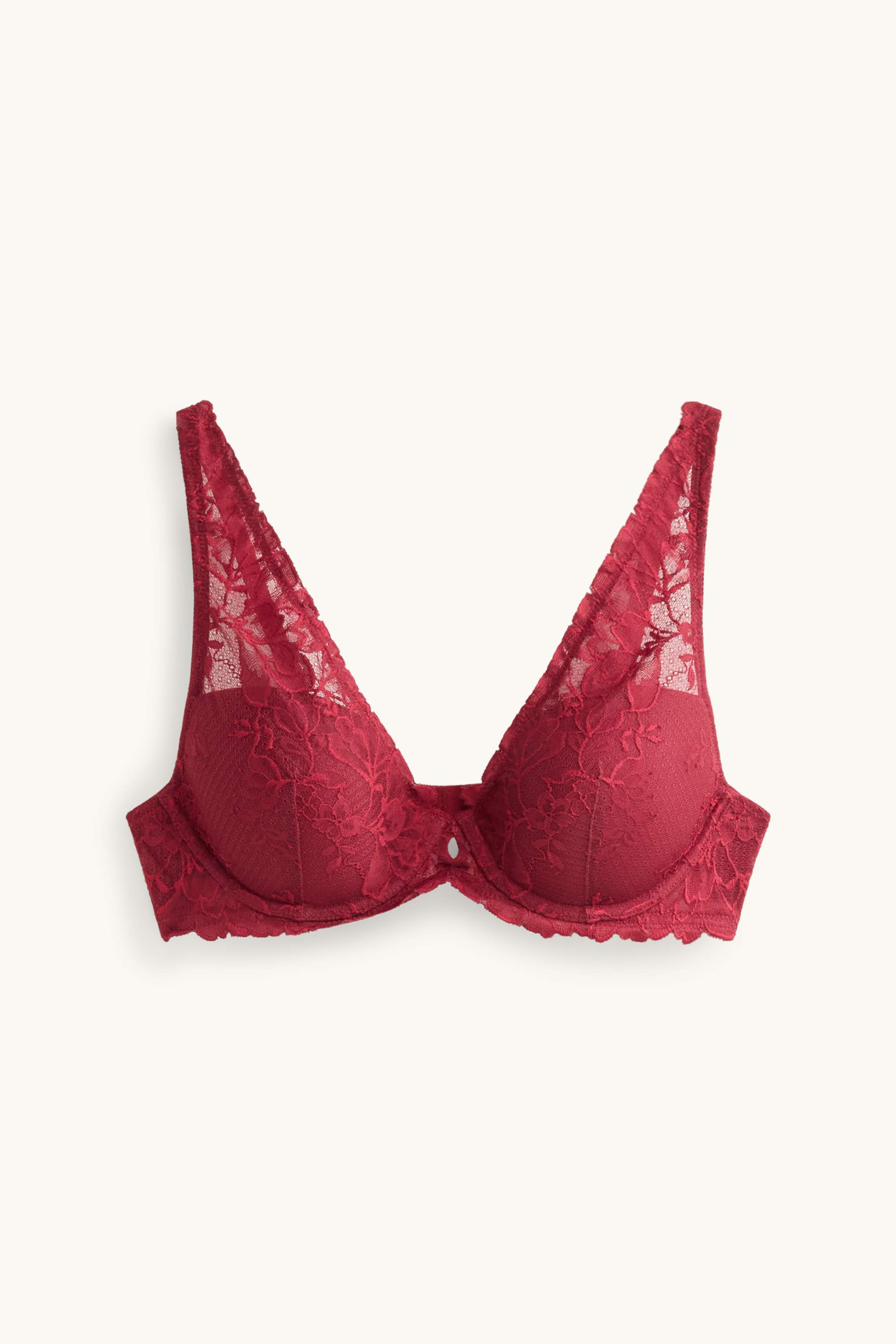 Underwire bra - PLUNGE - padded red